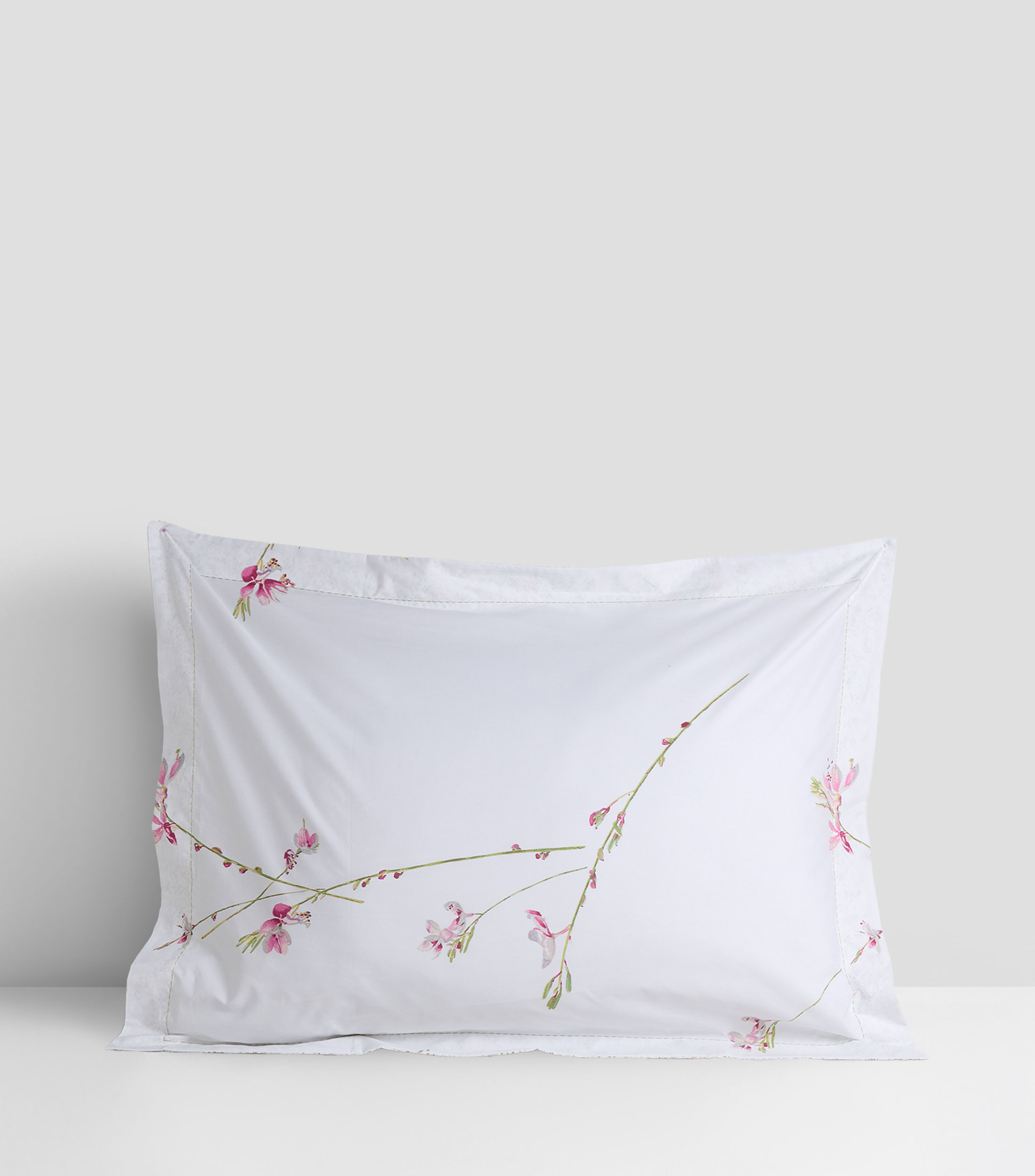 Funda para almohada Estándar en algodón Gaura multicolor