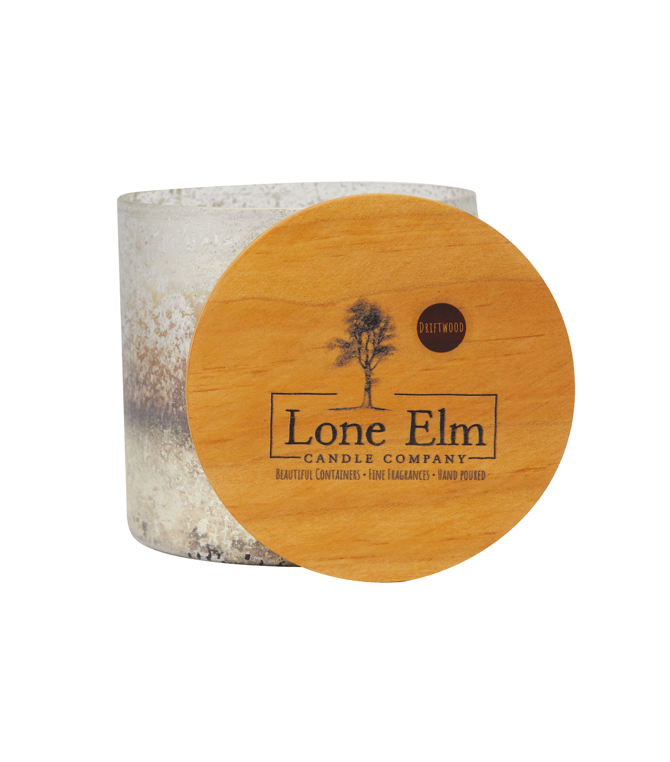 Vela aromática Driftwood con tapa de madera