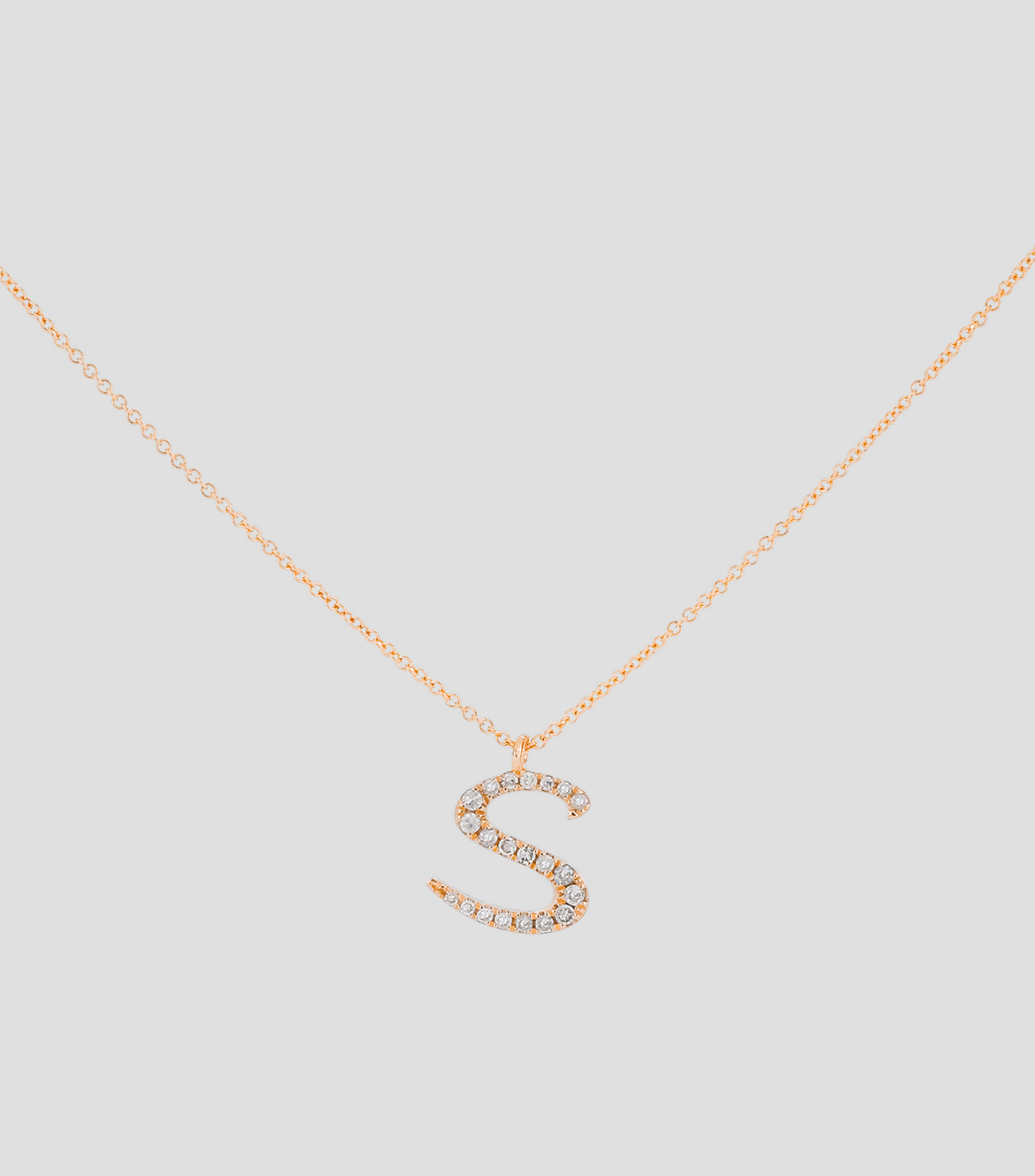 Dije en Oro rosa 14 Kilates con diamantes Mujer