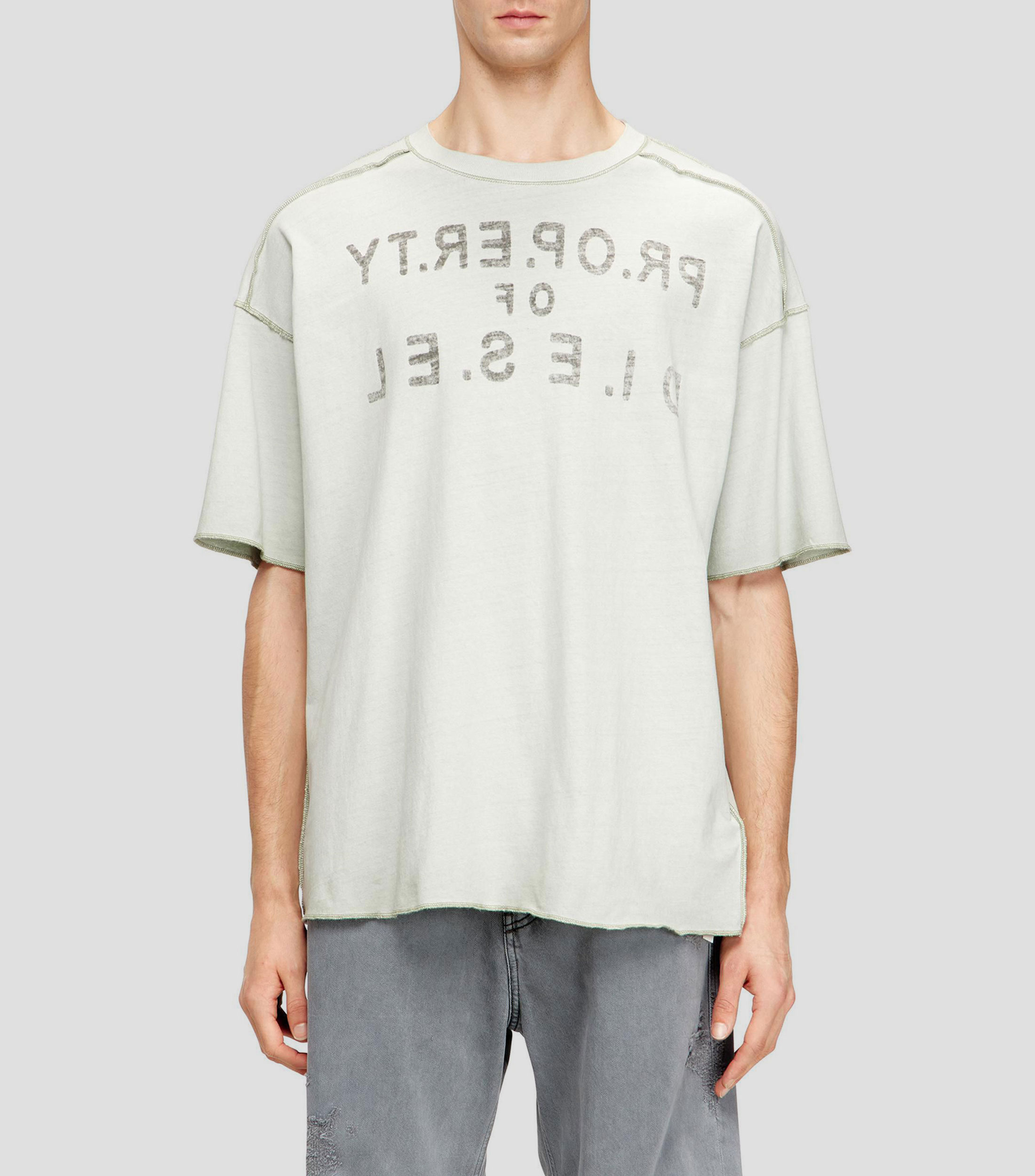 Playera cuello redondo manga corta estampada Hombre