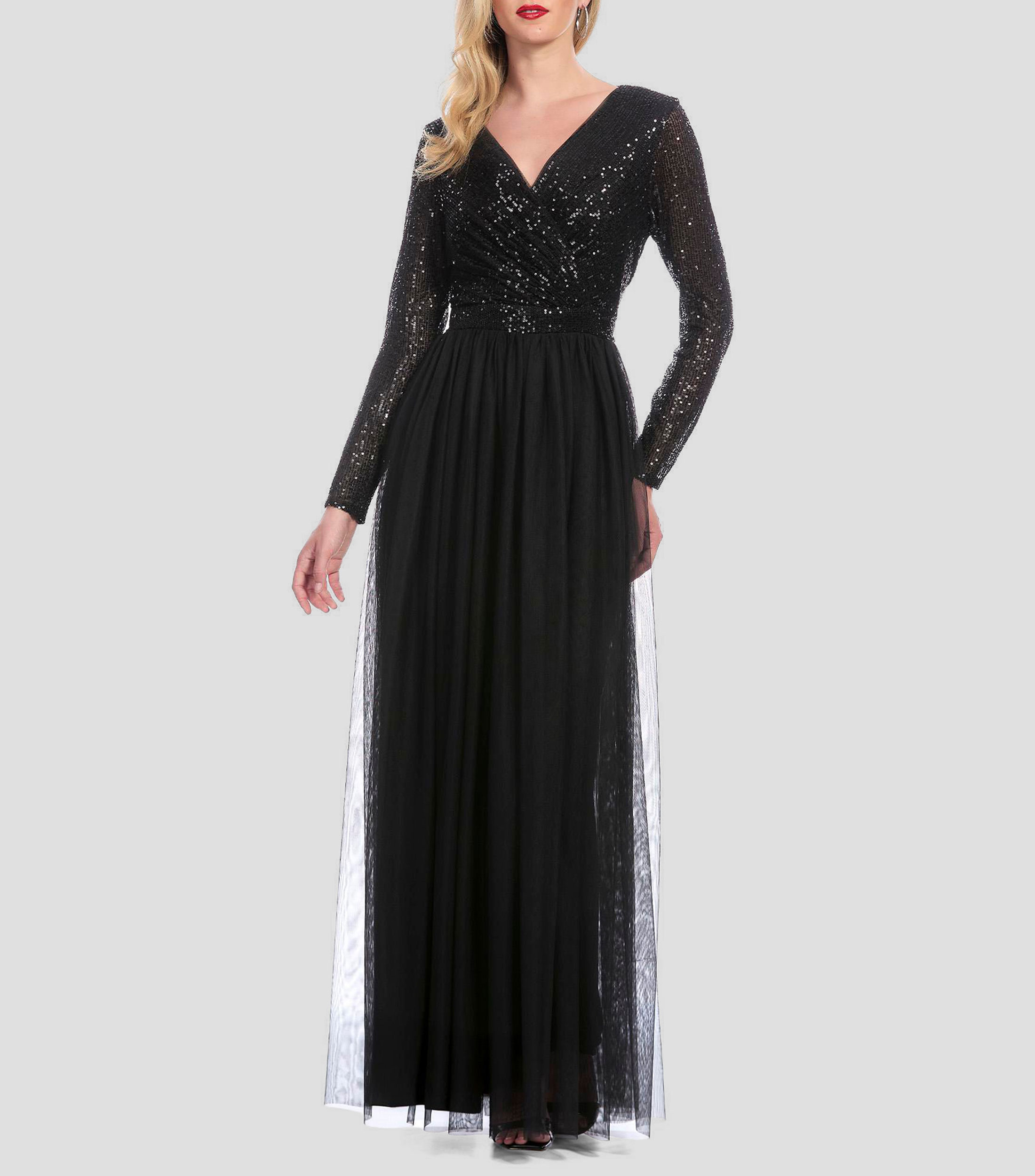 Vestido de fiesta largo manga larga fantasía Mujer