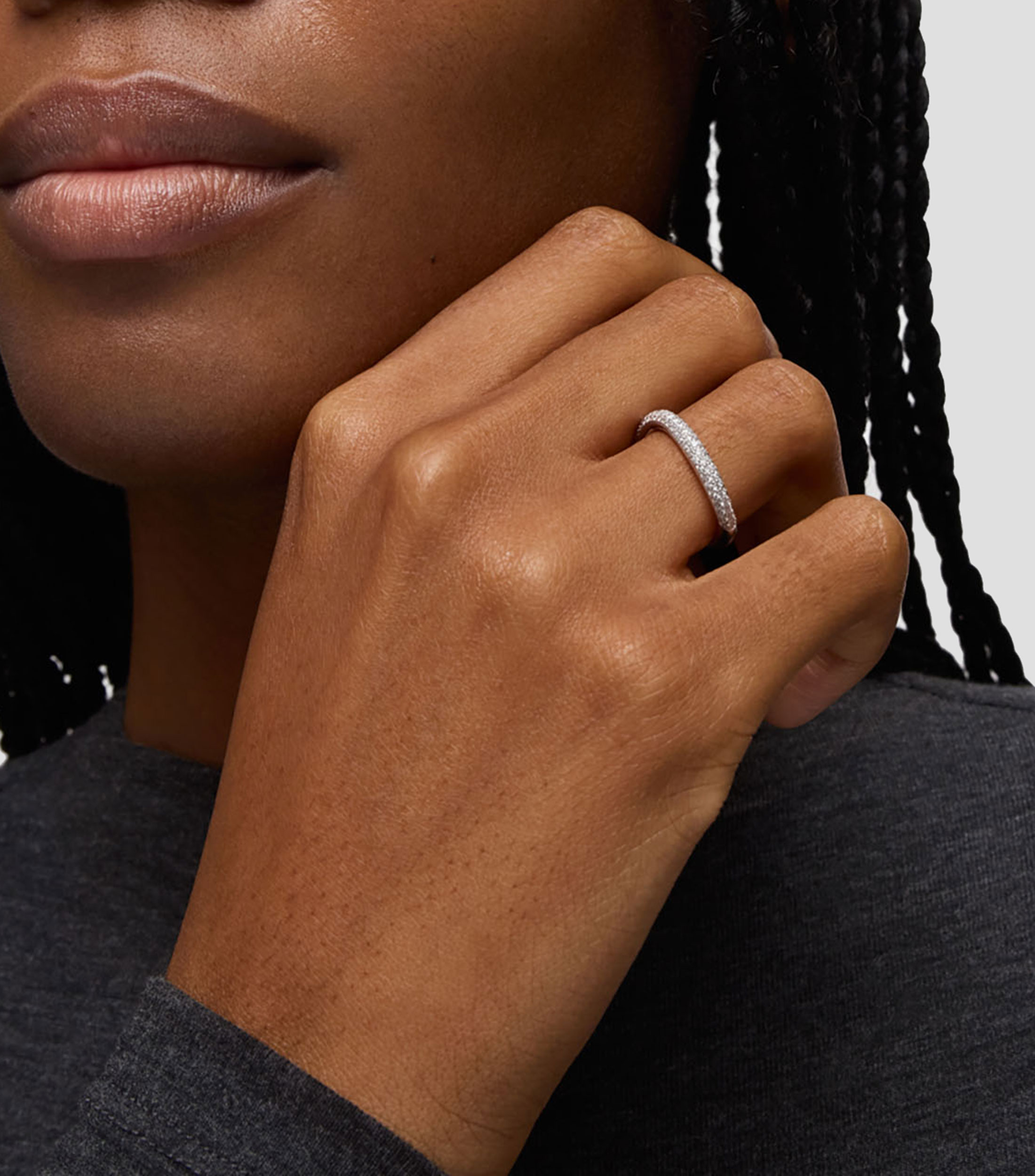 Anillo en Oro blanco de 18 Kilates New Hav Mujer