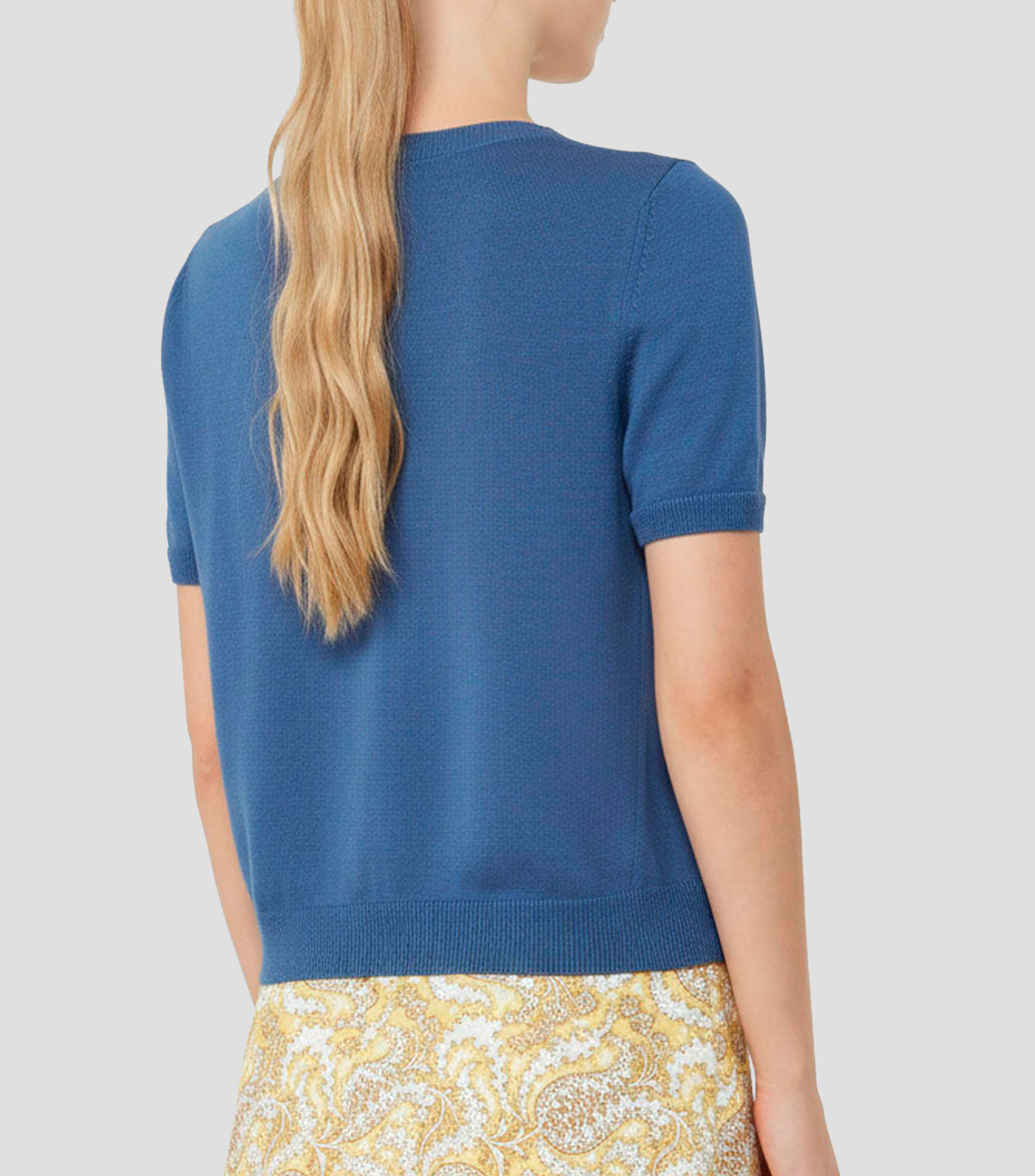 Blusa lisa manga corta Mujer