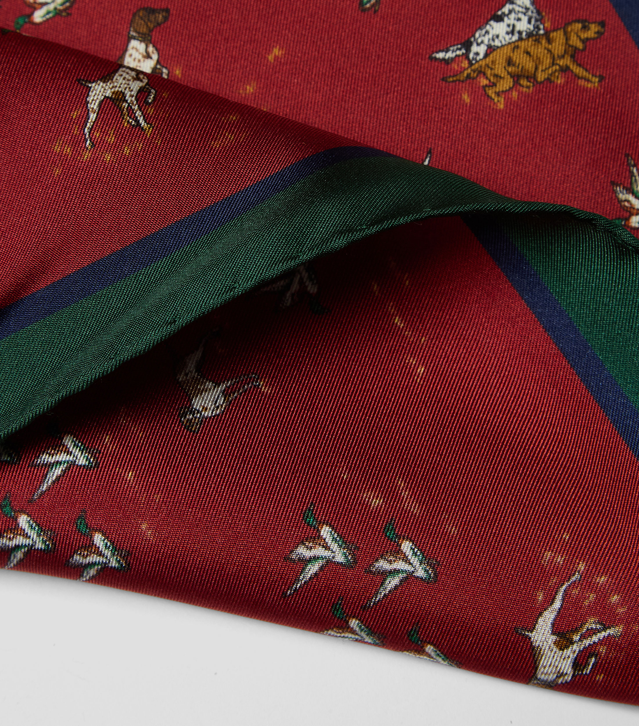 Pañuelo en seda multicolor con diseño estampado Hombre