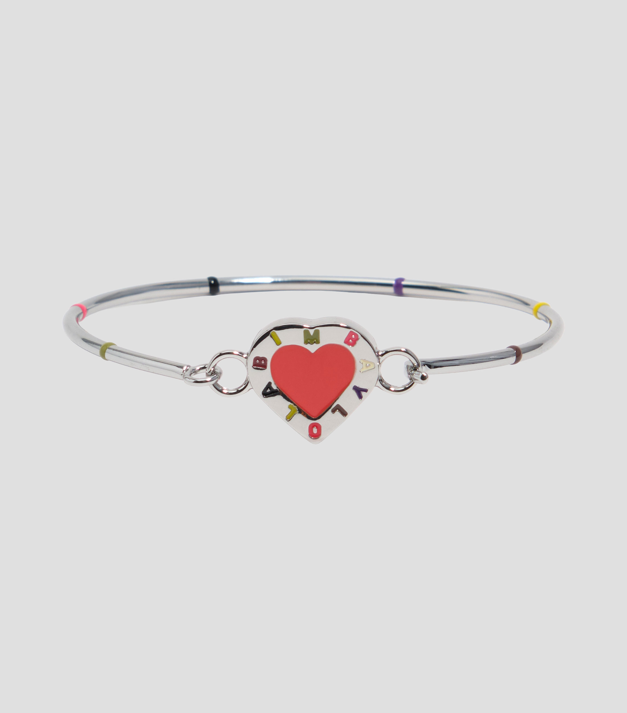 Pulsera rígida logo corazón coral Mujer
