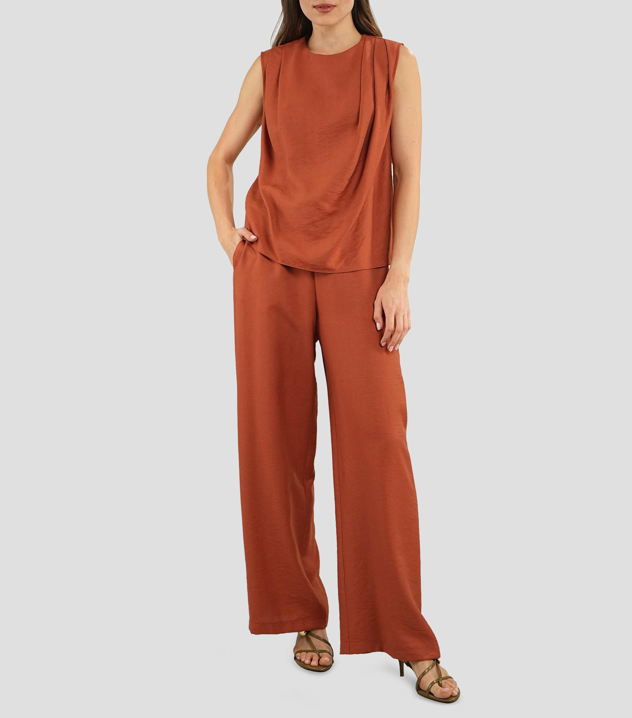 Pantalón con cinta Mujer