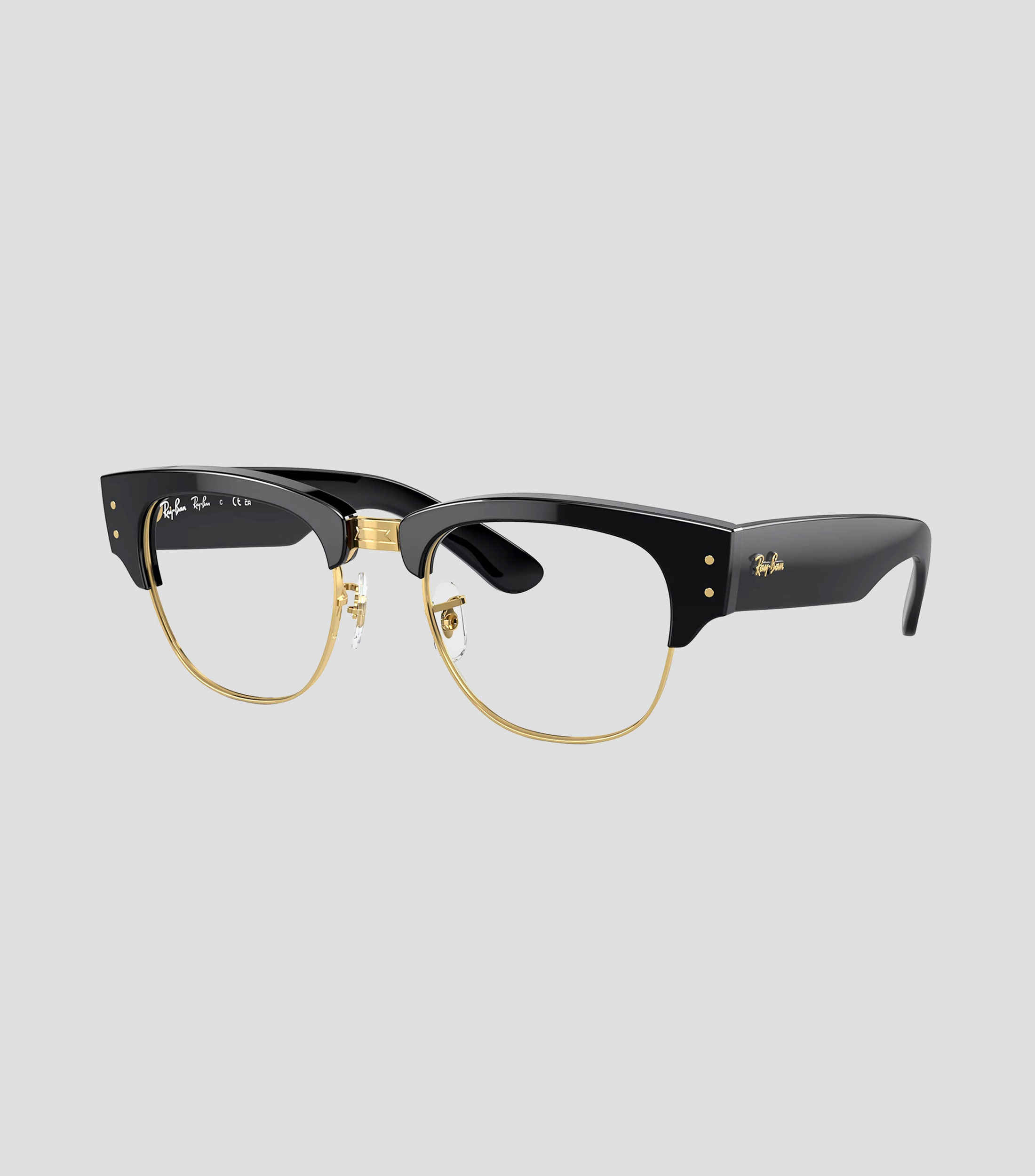 Lentes oftálmicos cuadrados Negro con dorado Unisex