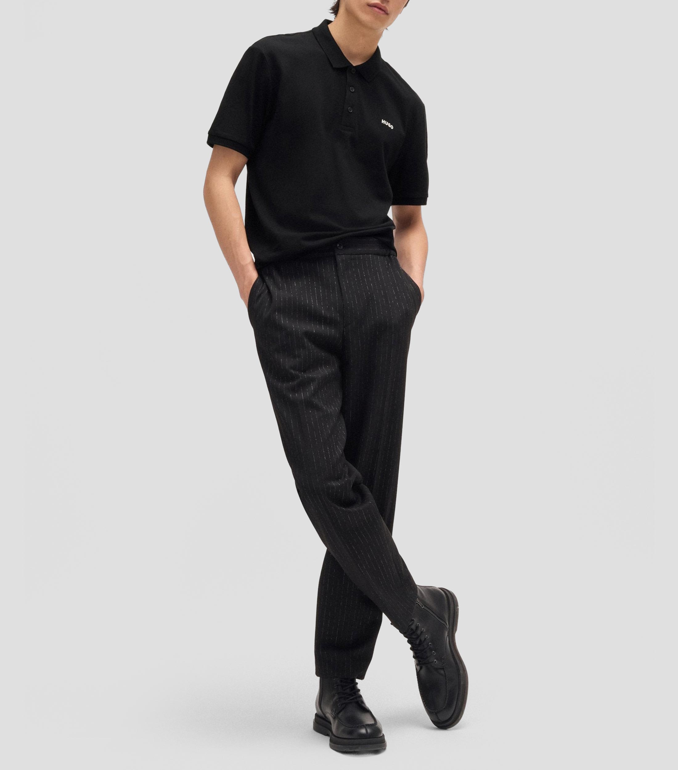 Playera tipo polo manga corta lisa Hombre