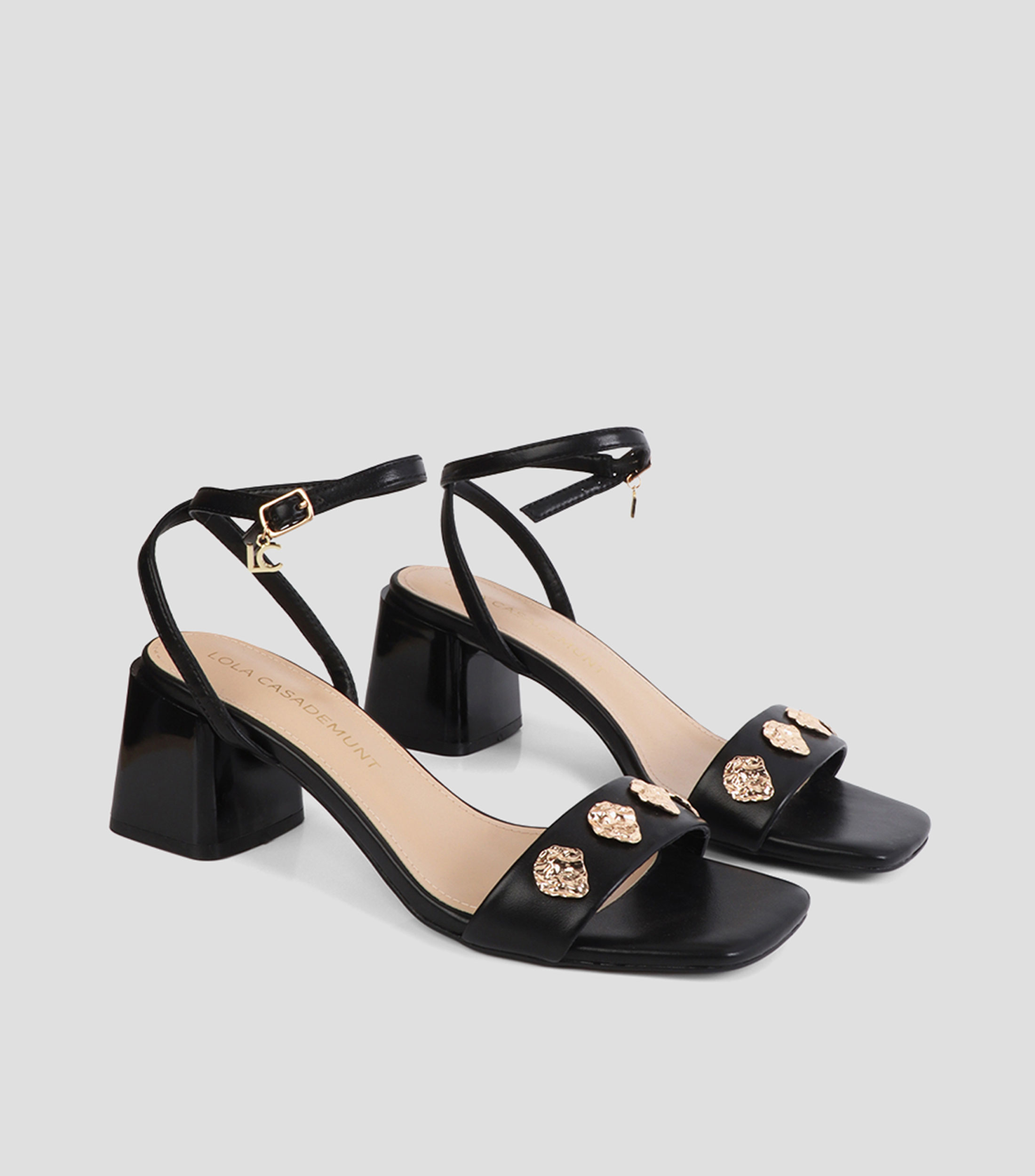 Sandalias con tacón cuadrado Mujer