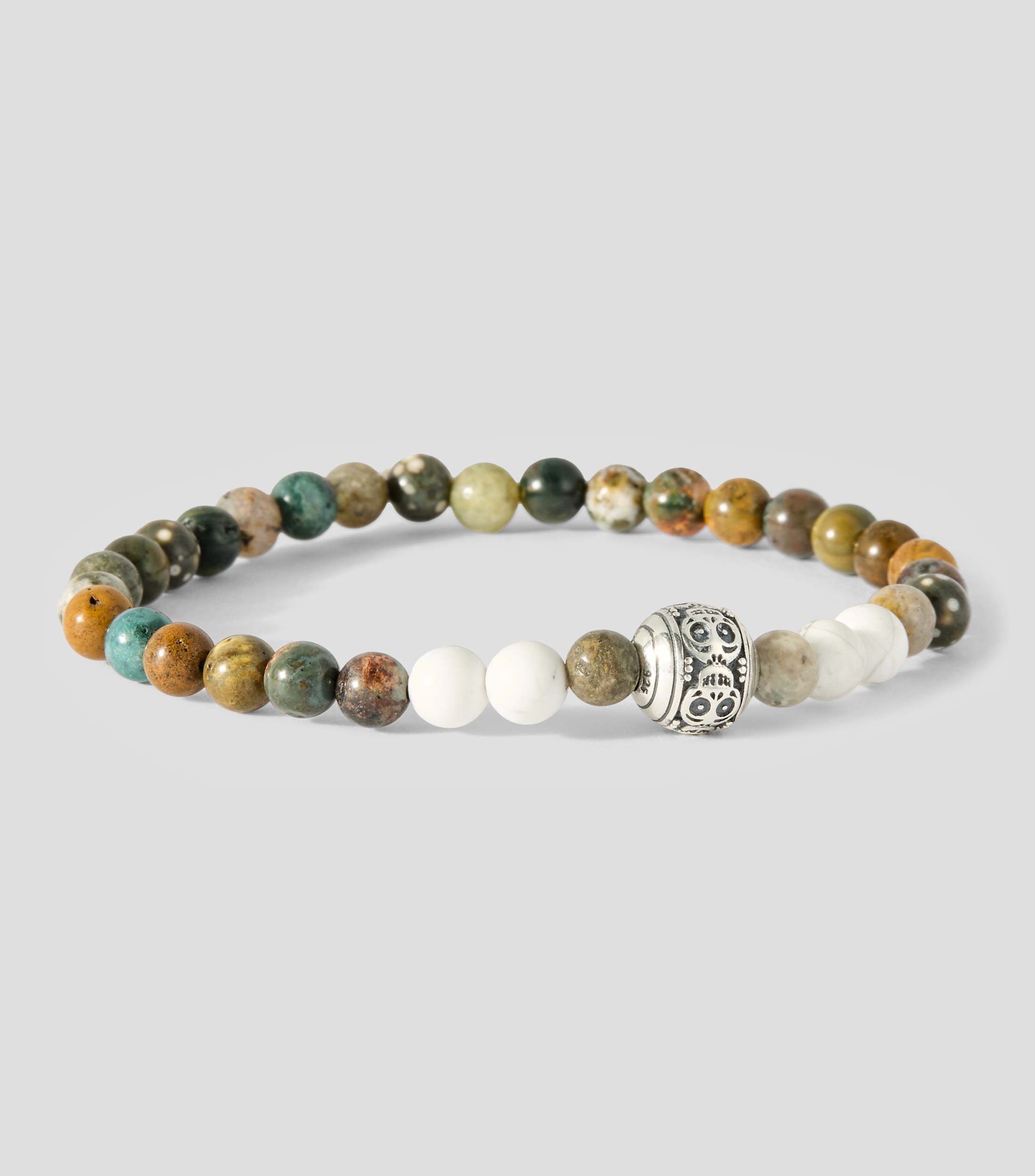 Pulsera elastica con agata Mujer