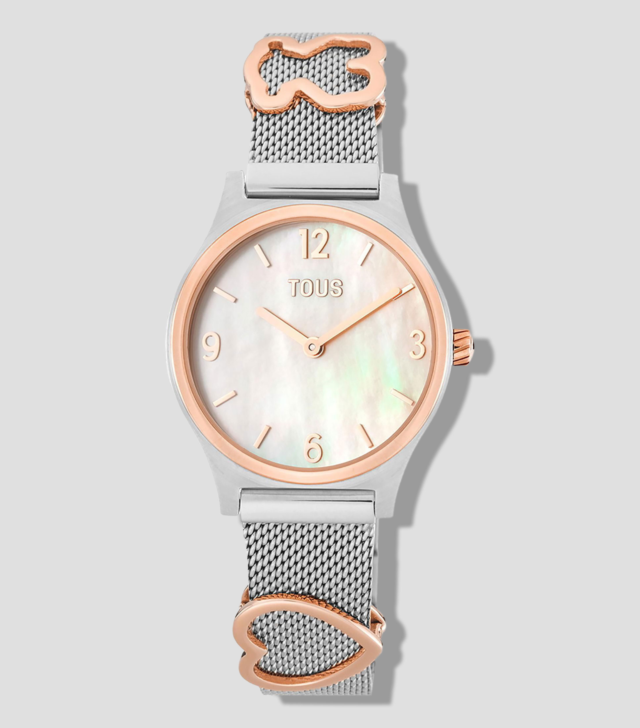 Reloj para Mujer Epic Icon Mesh Casual Plateado/Rosa