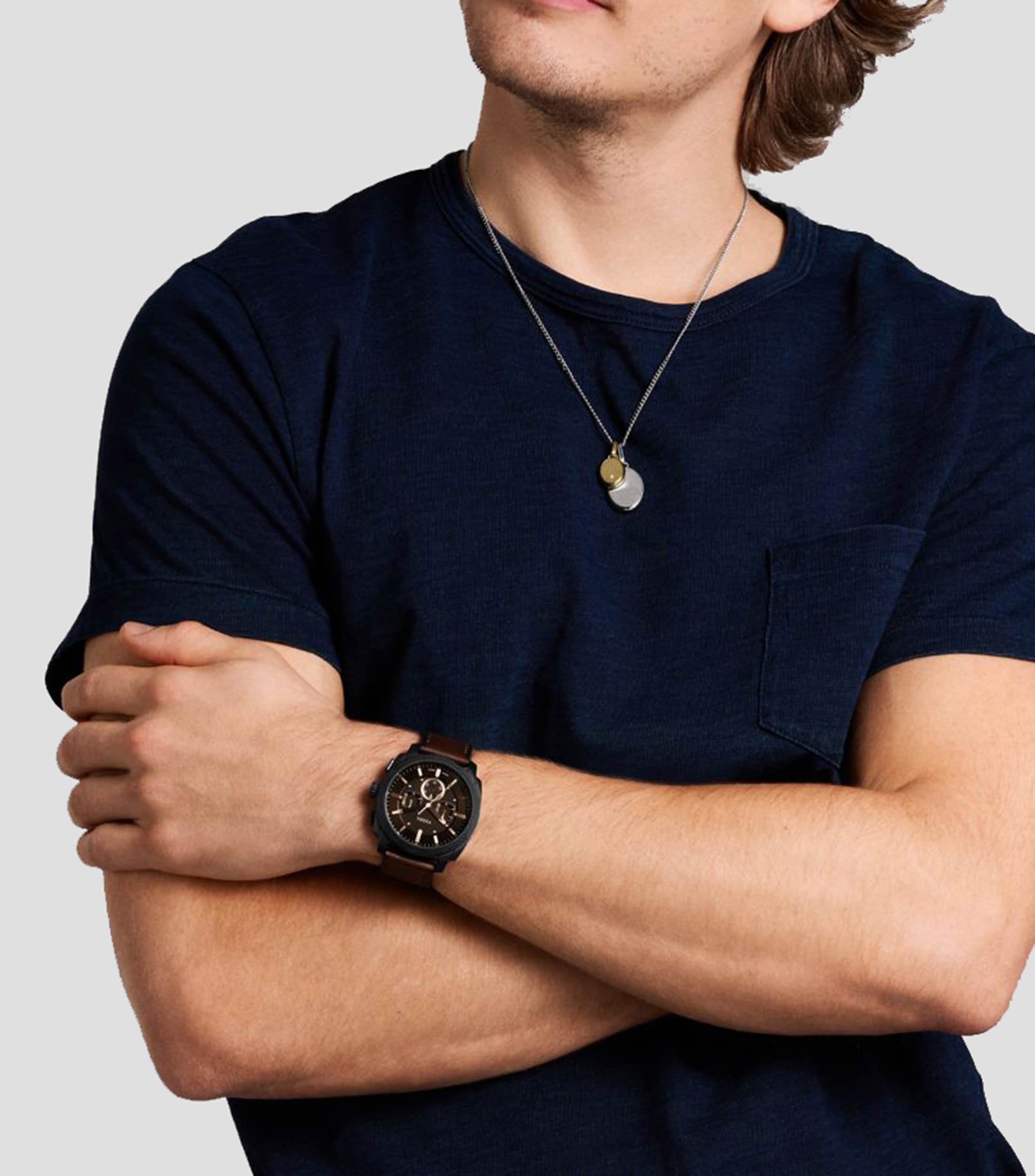 Reloj para Hombre Machine Negro, Cafe