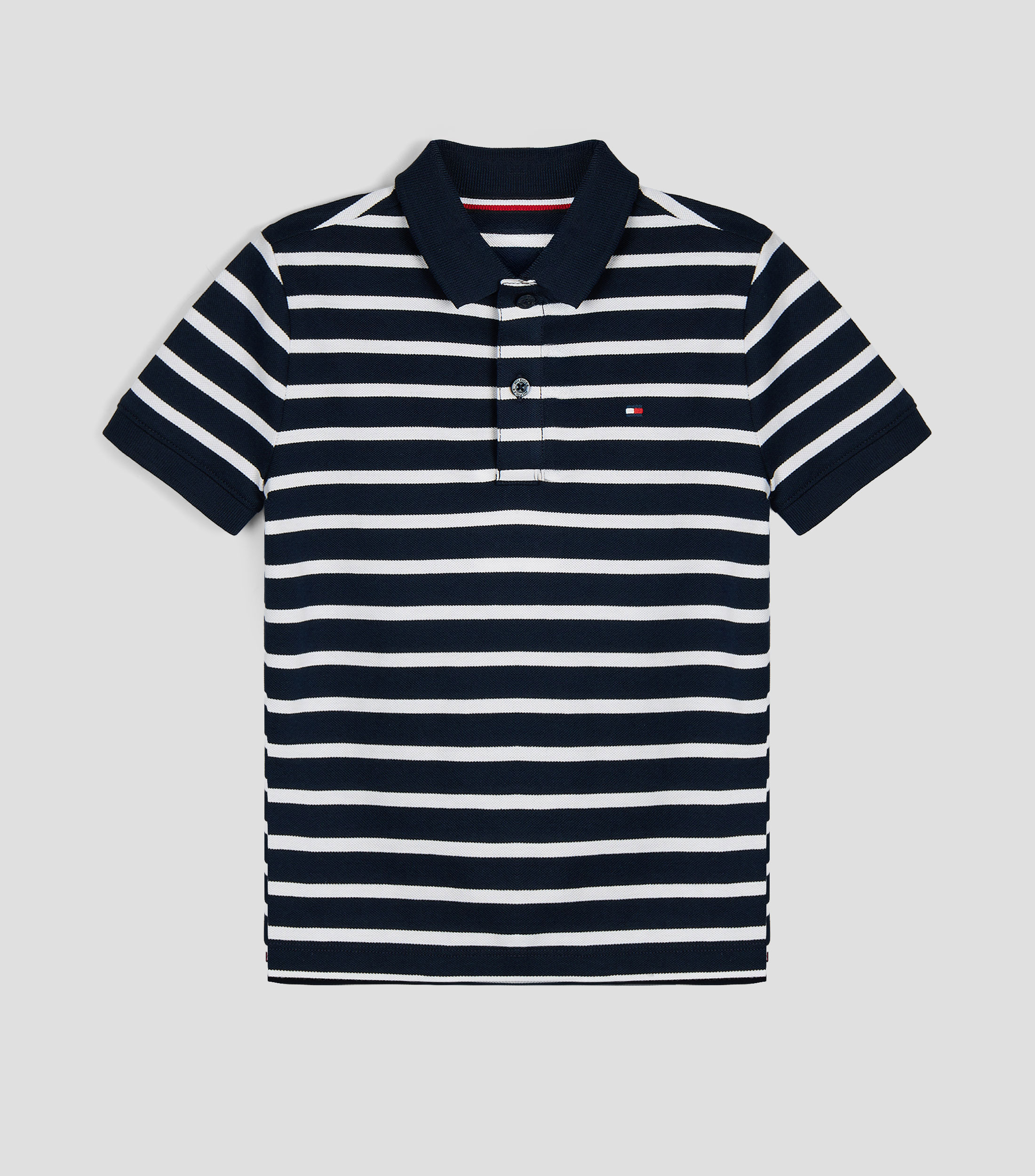 Playera tipo polo manga corta con rayas Niño