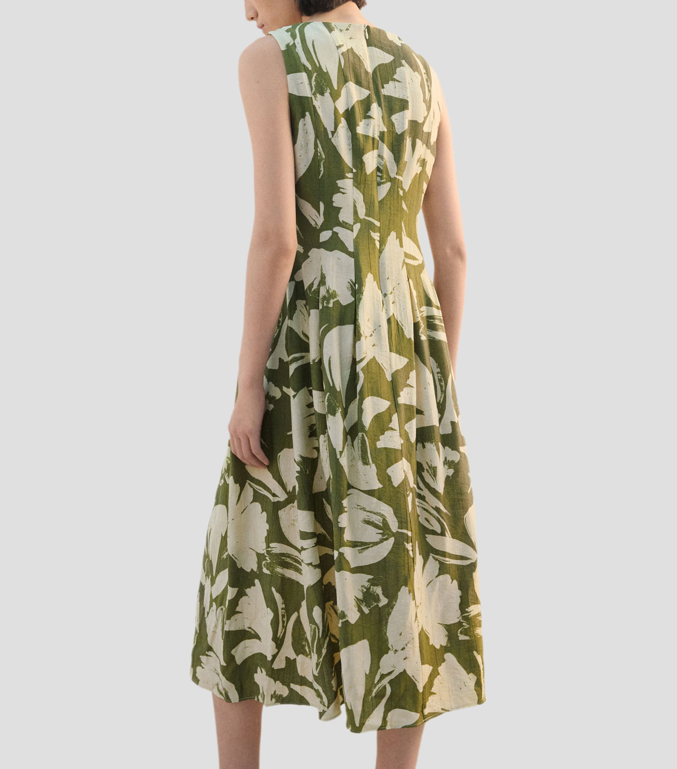 Vestido midi estampado Mujer