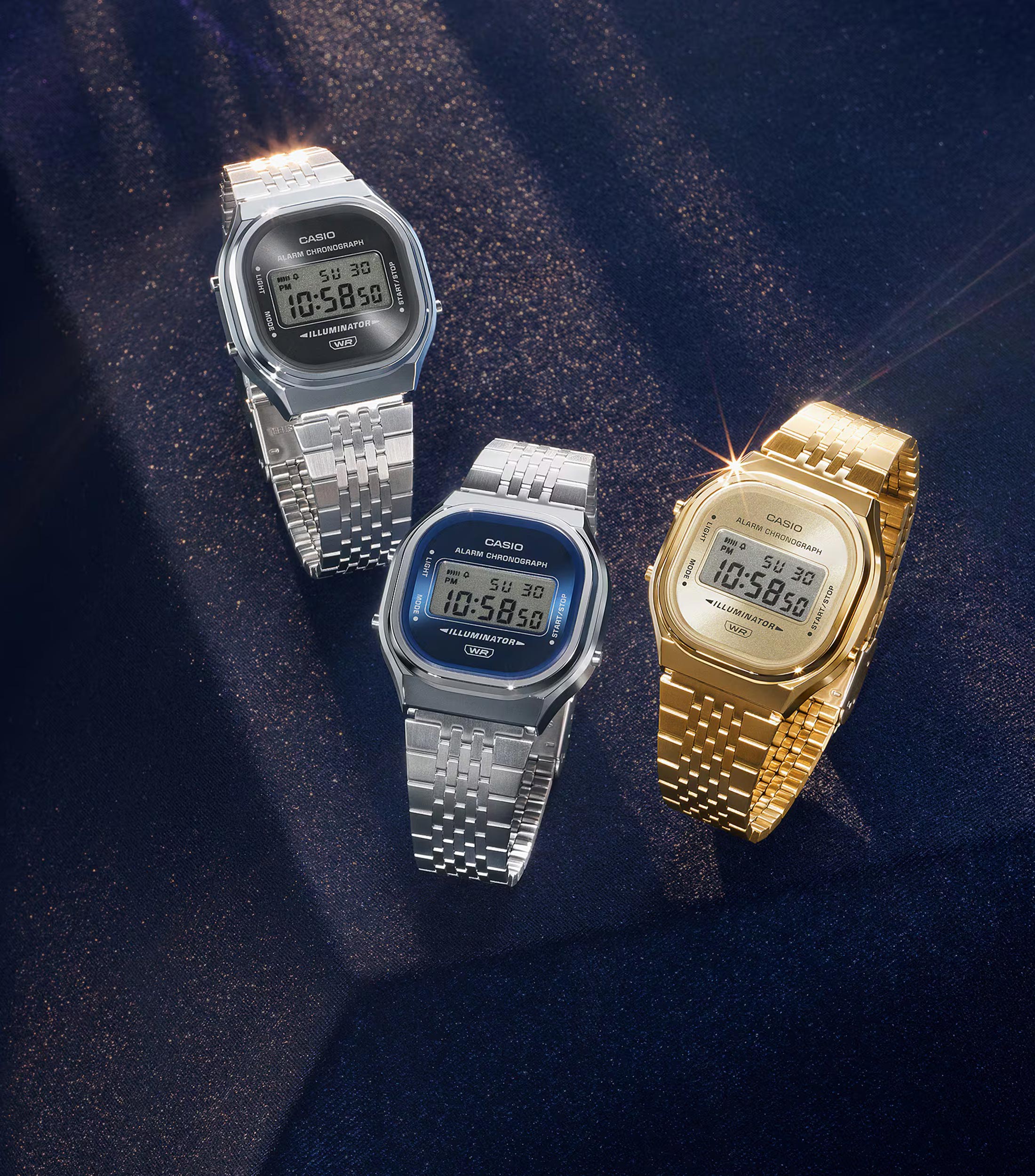Reloj Unisex Casio Vintage Clásico Casual Plateado, Azul