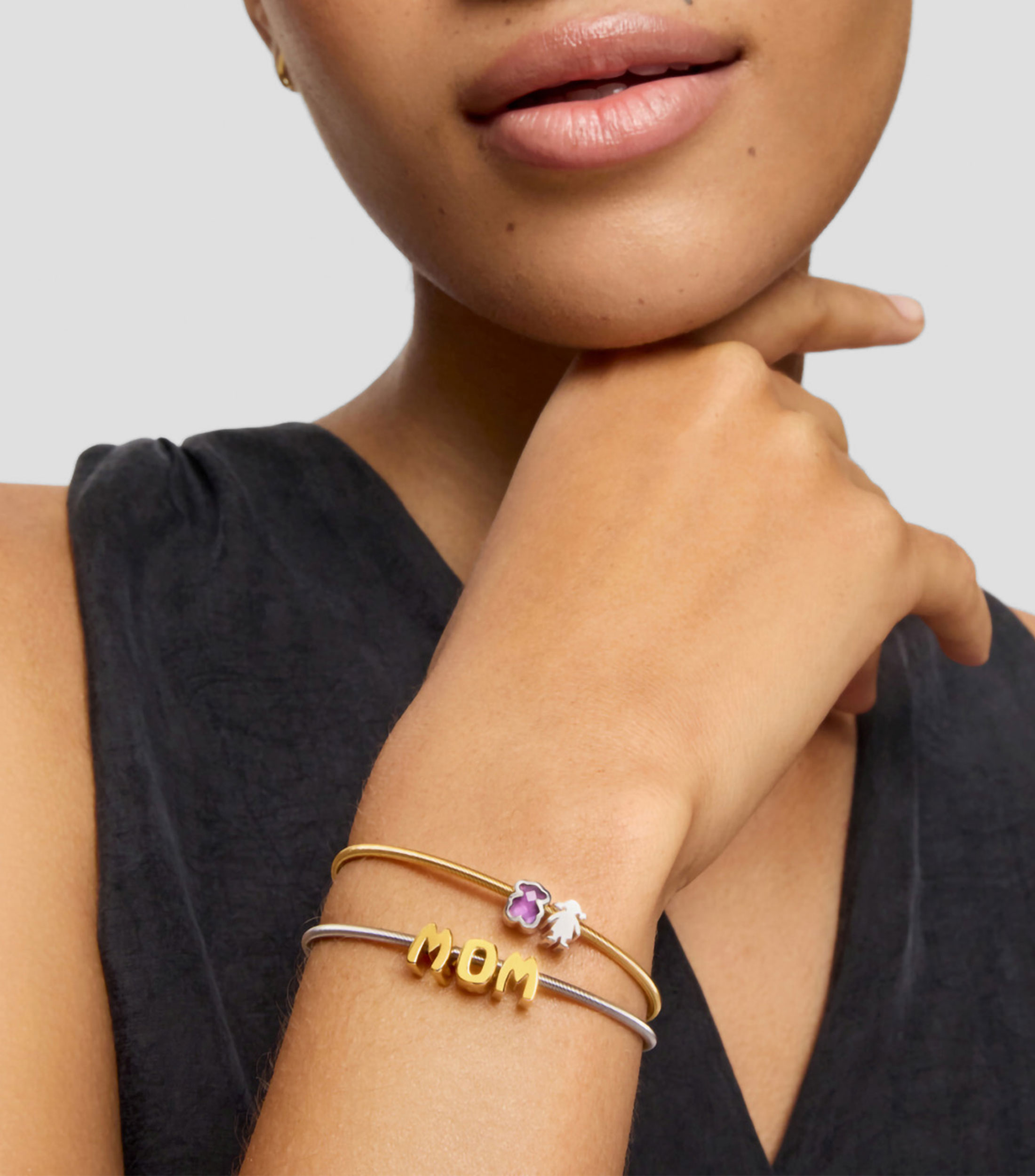 Set 3 Charms Mom en Plata Mujer