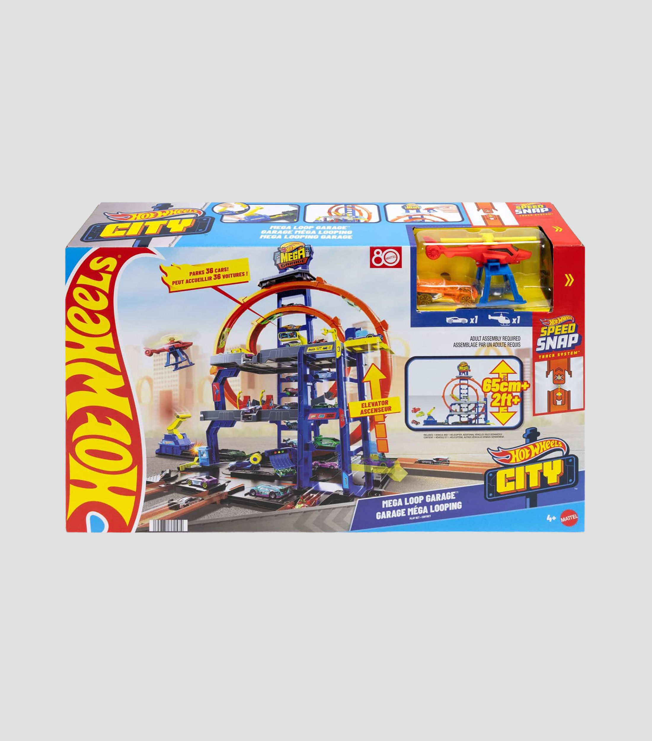 Pista de carreras Auto Helicóptero Mega Garage