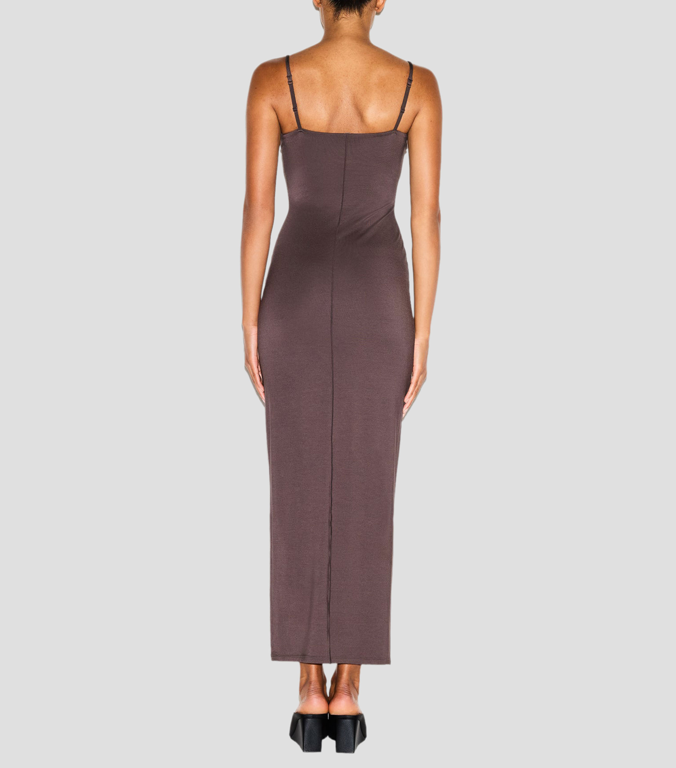 Vestido largo liso Mujer