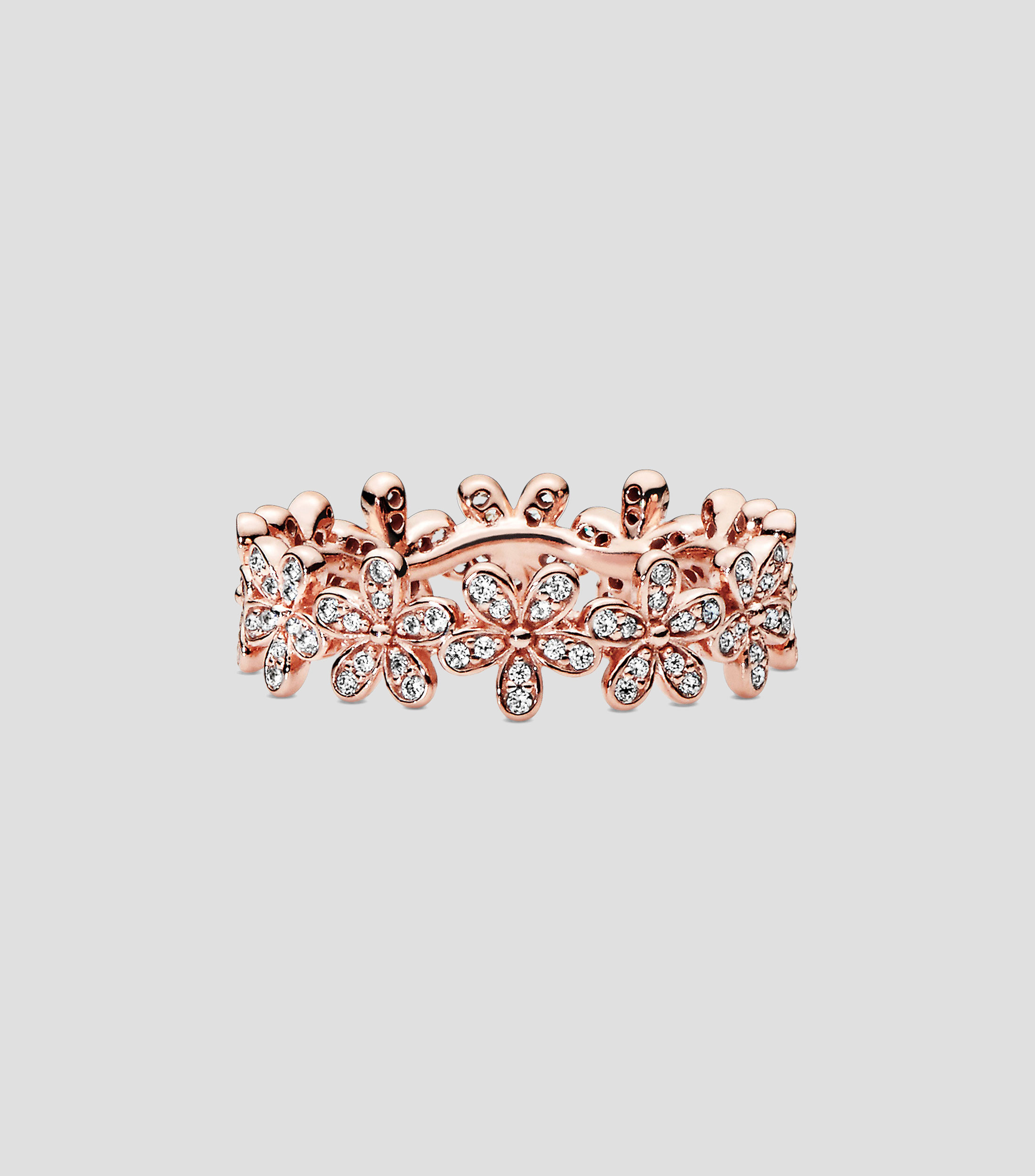 Anillo Campo de margaritas con circonitas Mujer Talla: 48