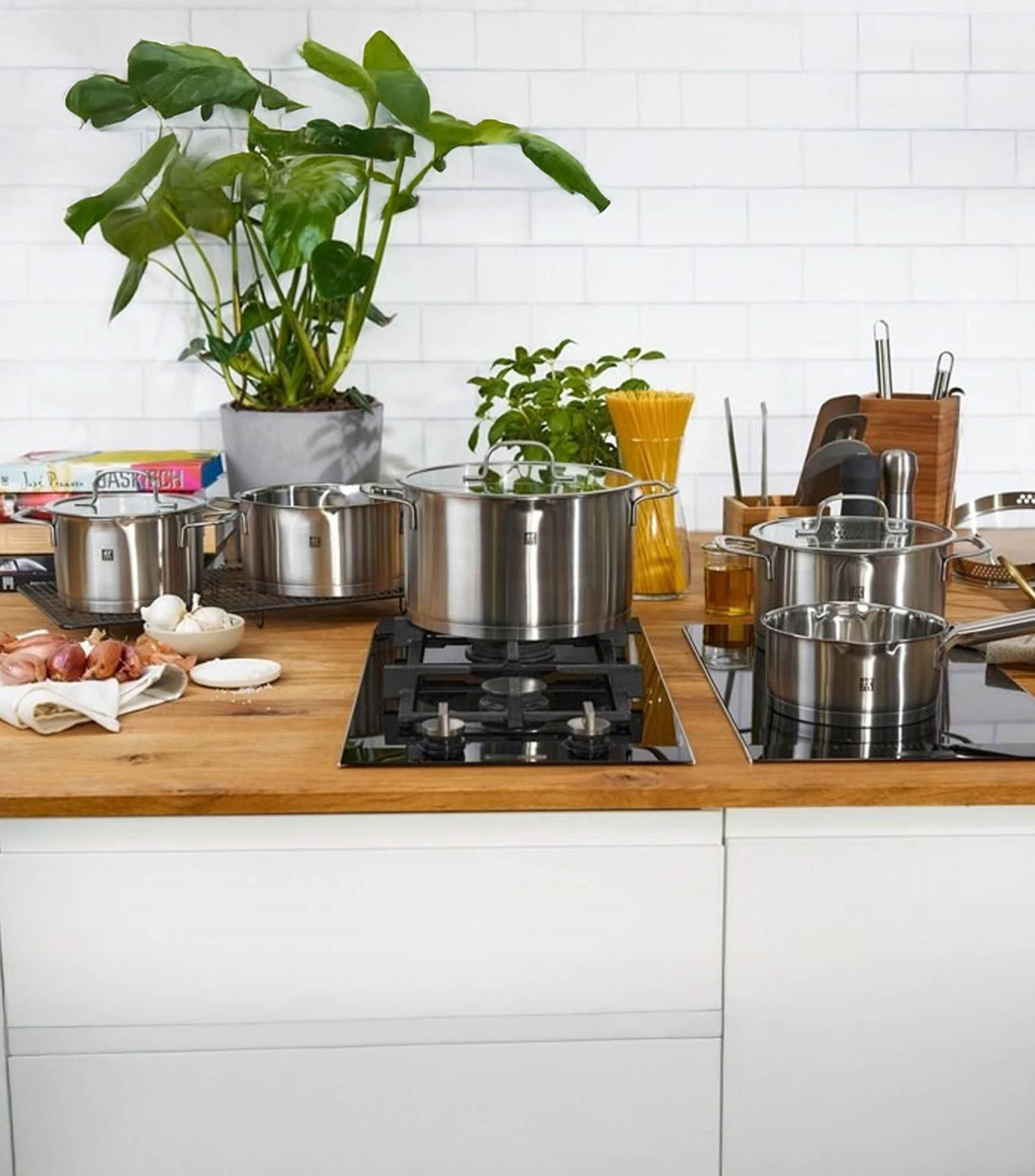 Batería de cocina en acero inoxidable TrueFlow 8 piezas