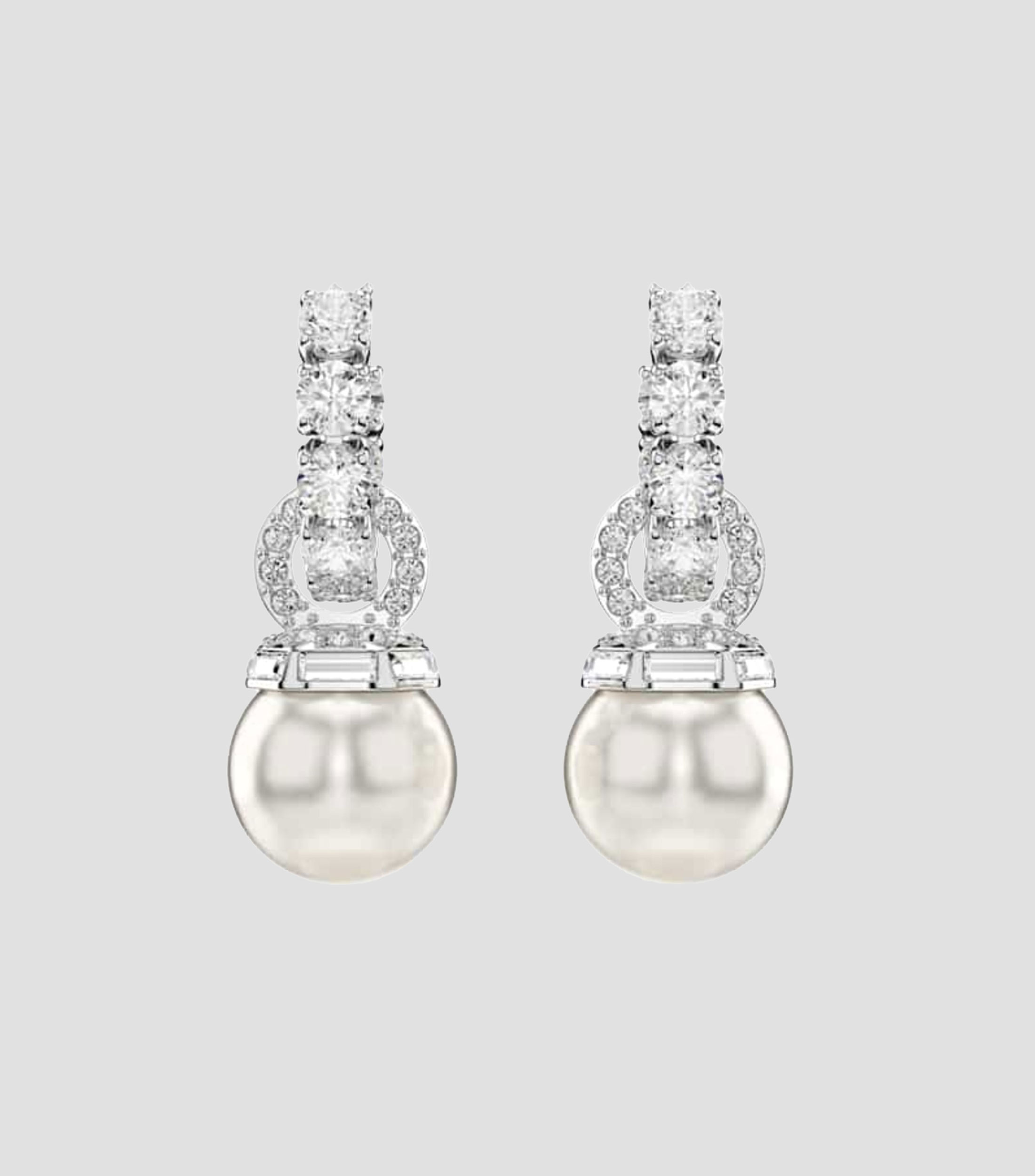 Aretes Matrix con Crystal Pearls Unisex