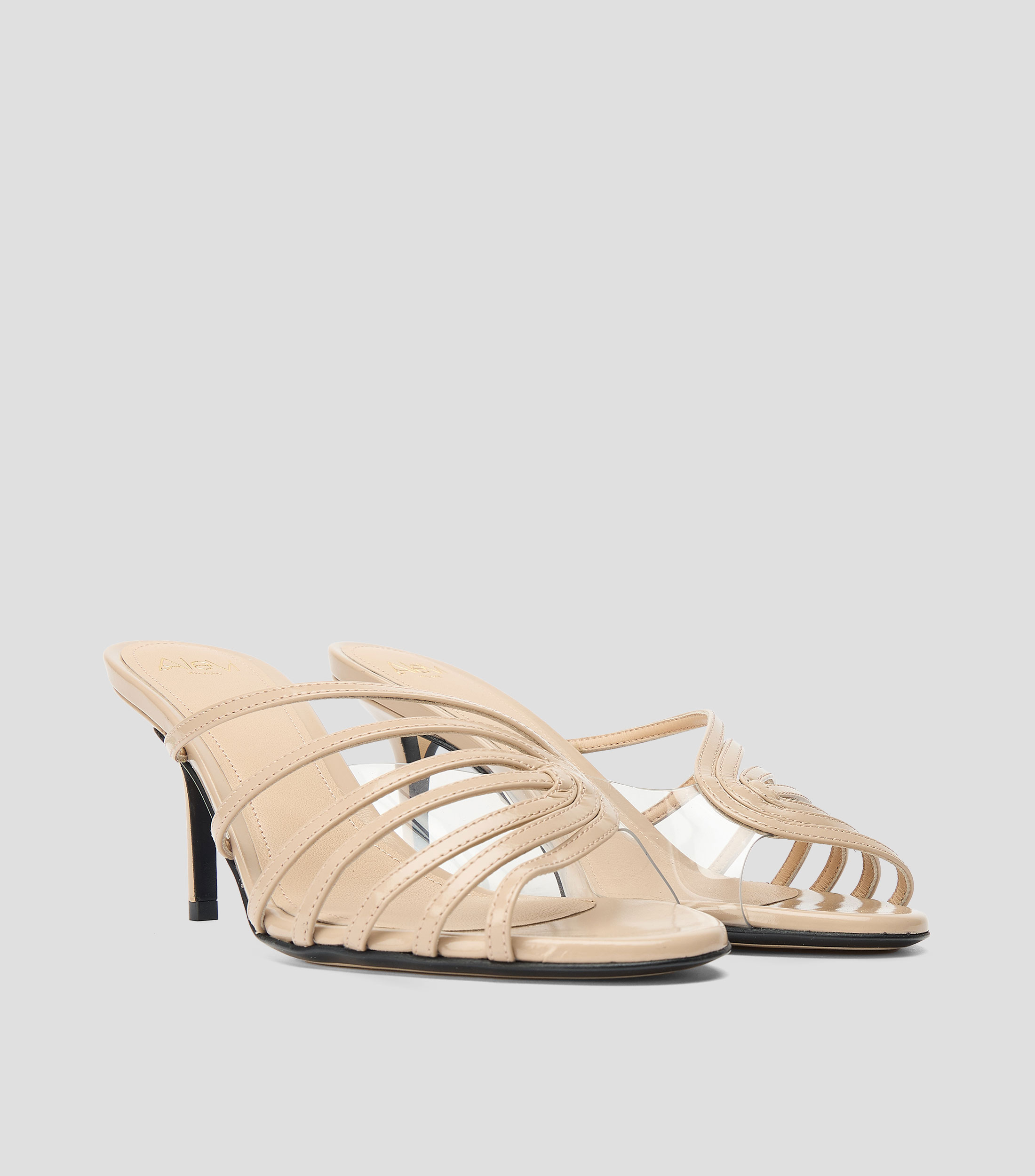 Sandalias con tacón medio de aguja Mujer