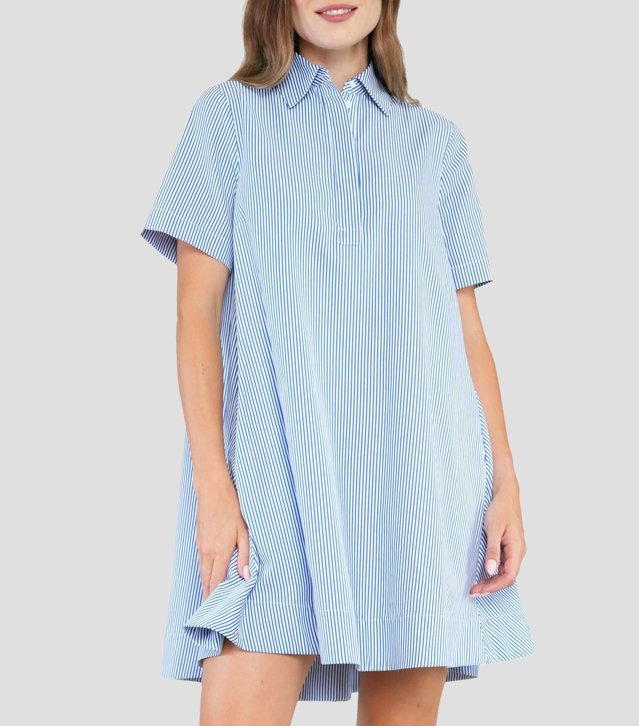 Vestido mini con líneas Mujer