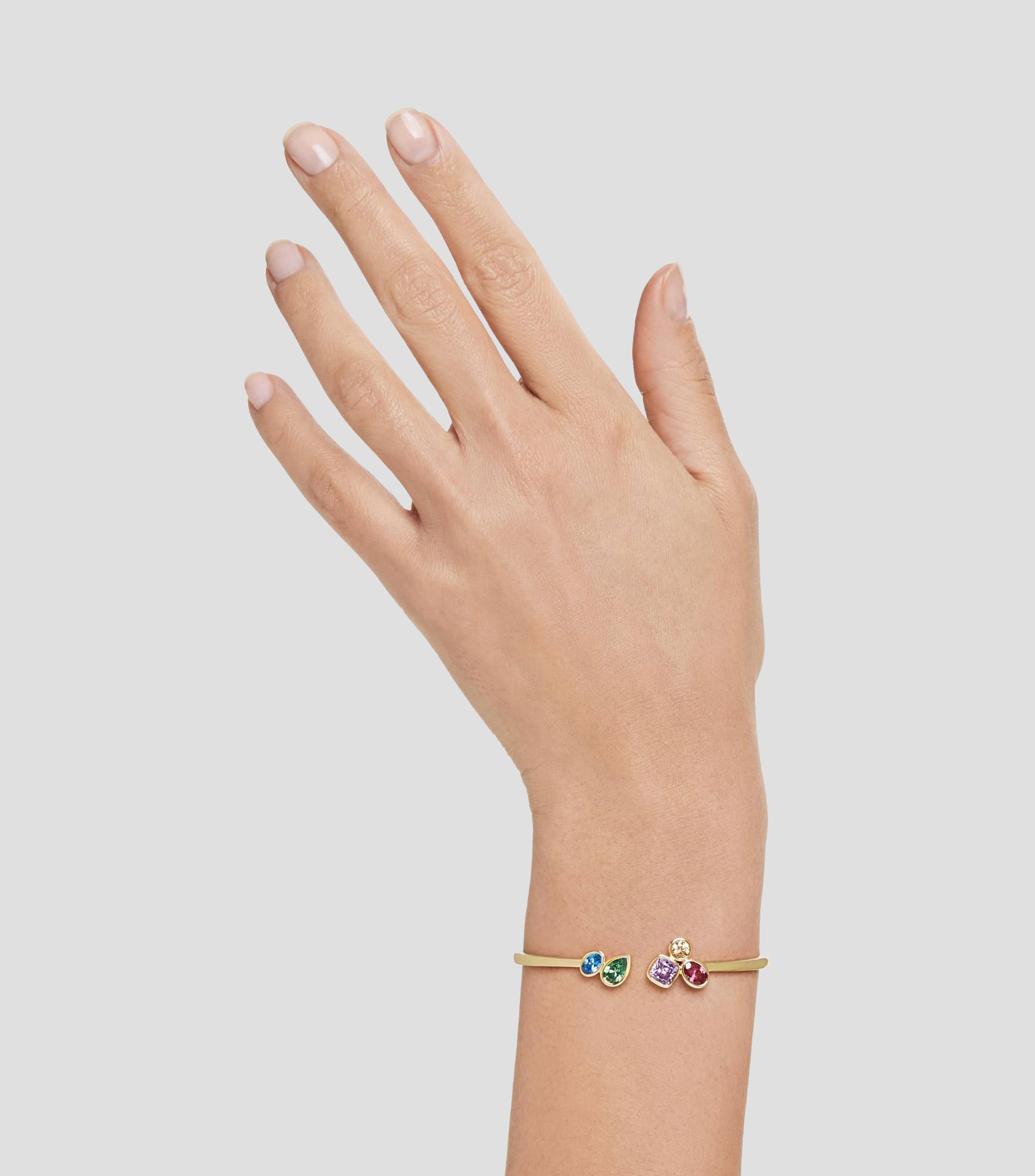 Brazalete con cristales en cortes mixtos multicolor Imber Mujer