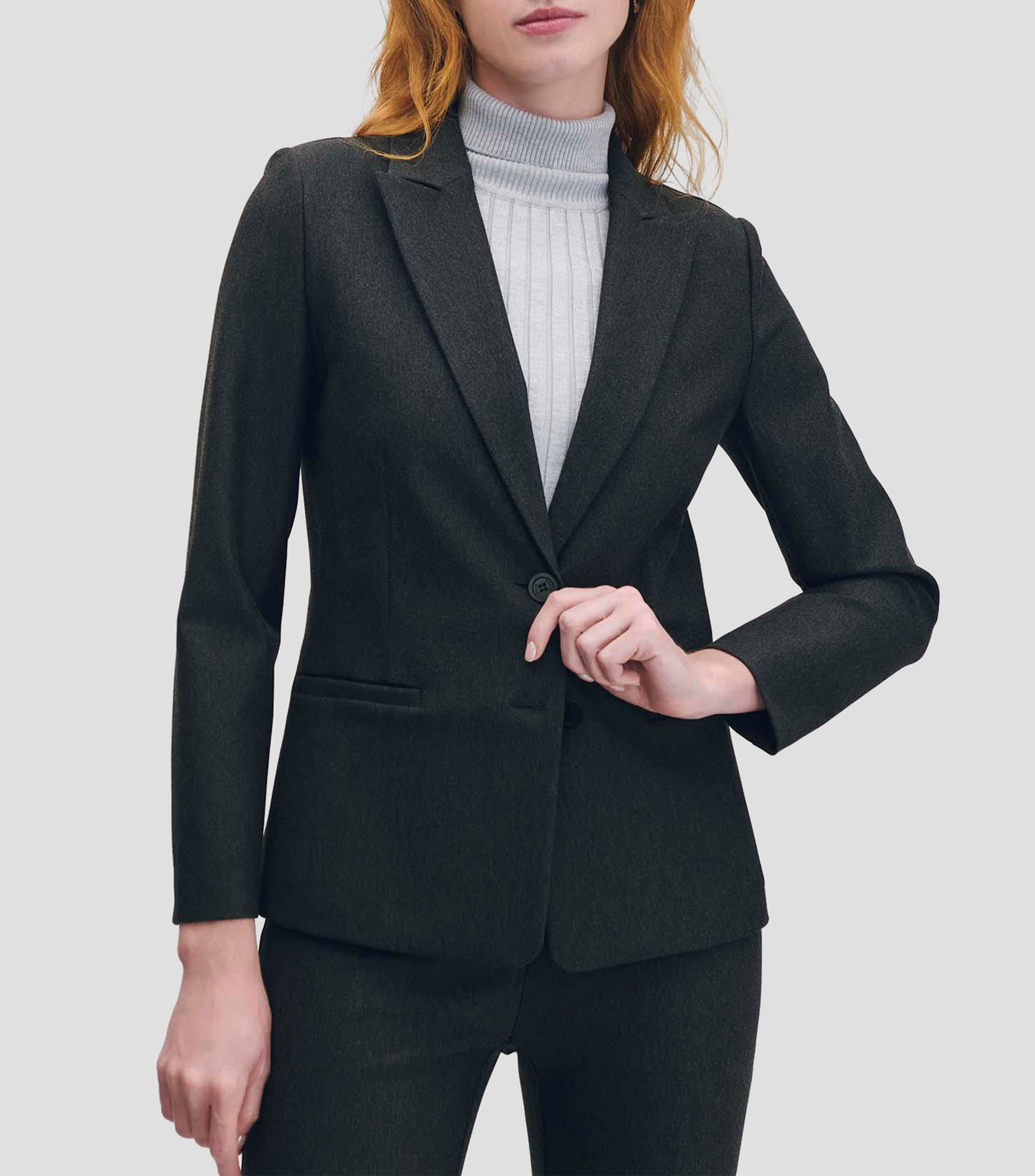 Blazer De Punto Solapa De Pico Corte Francés Mujer