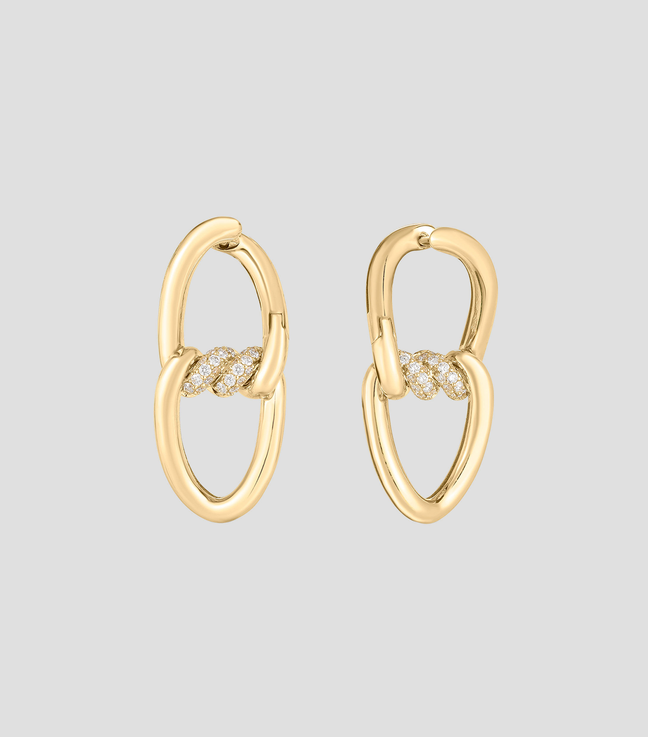 Aretes Entrelazados con Incrustación Mujer