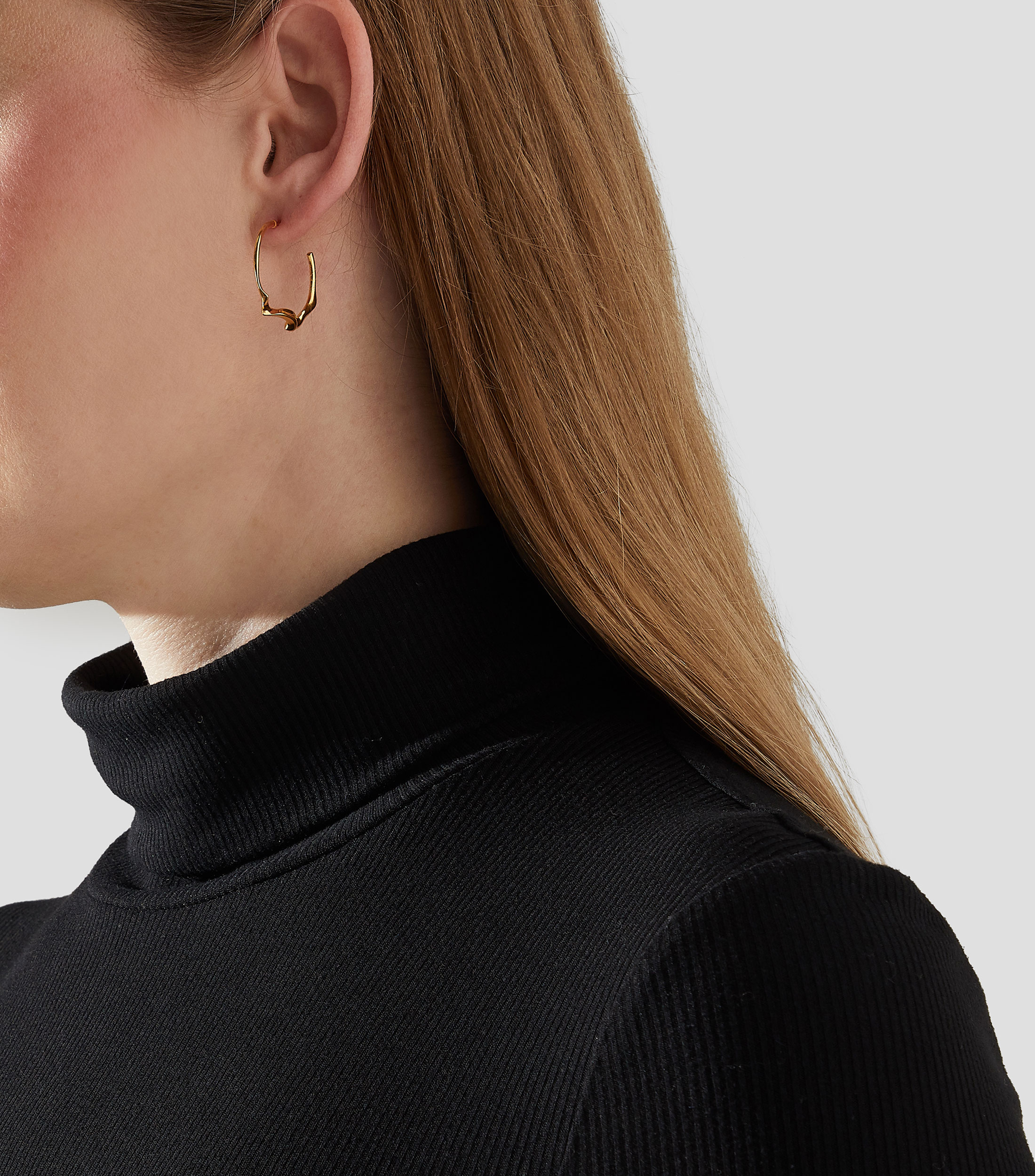 Pendientes de Aro Irregular Mujer