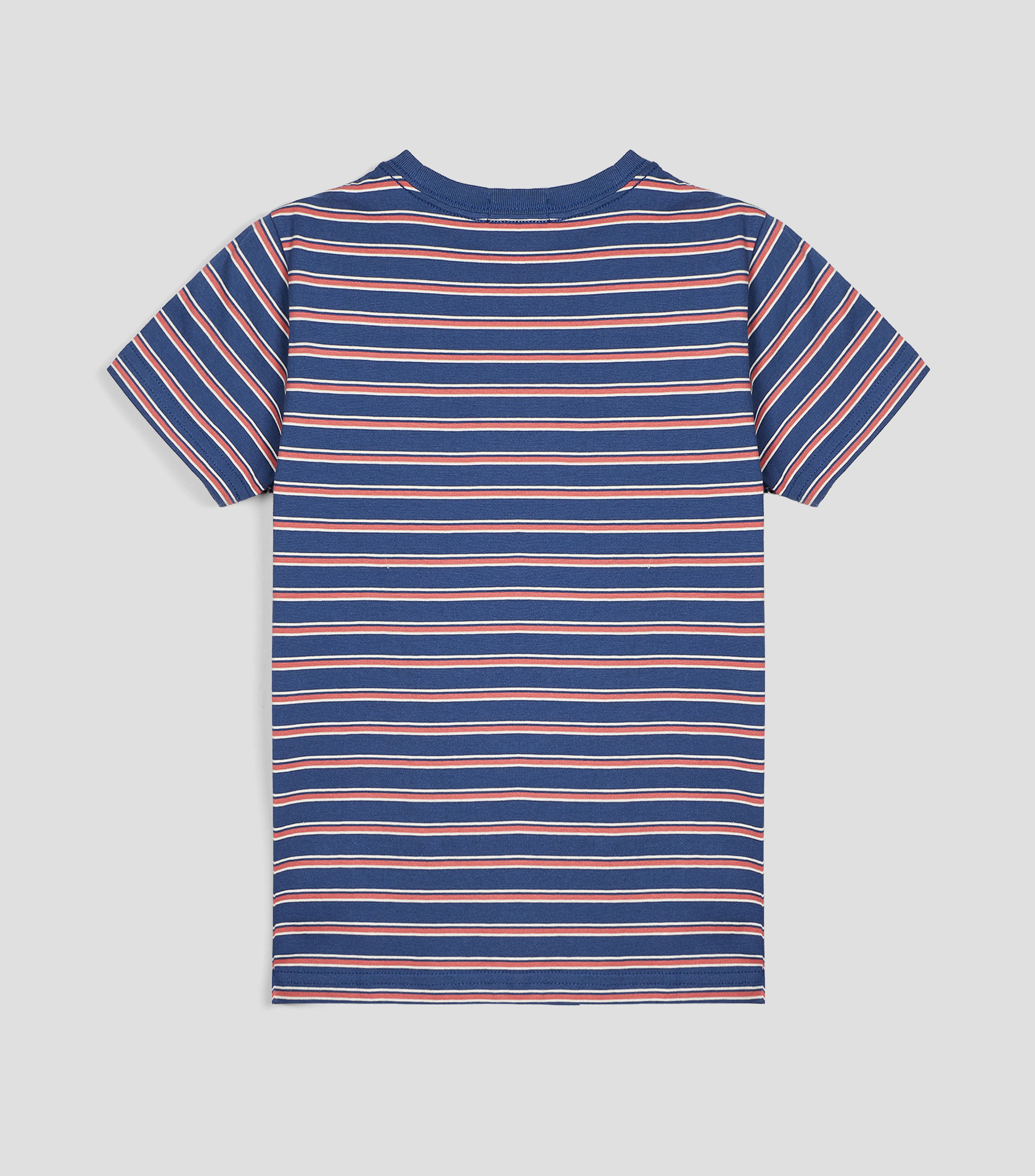 Playera cuello redondo manga corta de rayas Niño