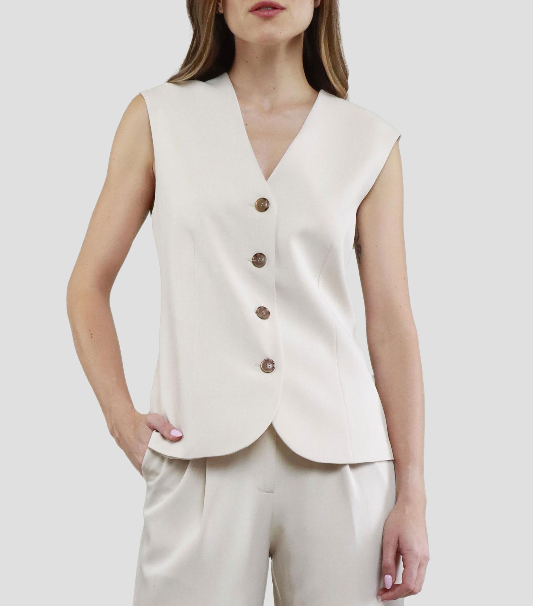 Chaleco liso Mujer