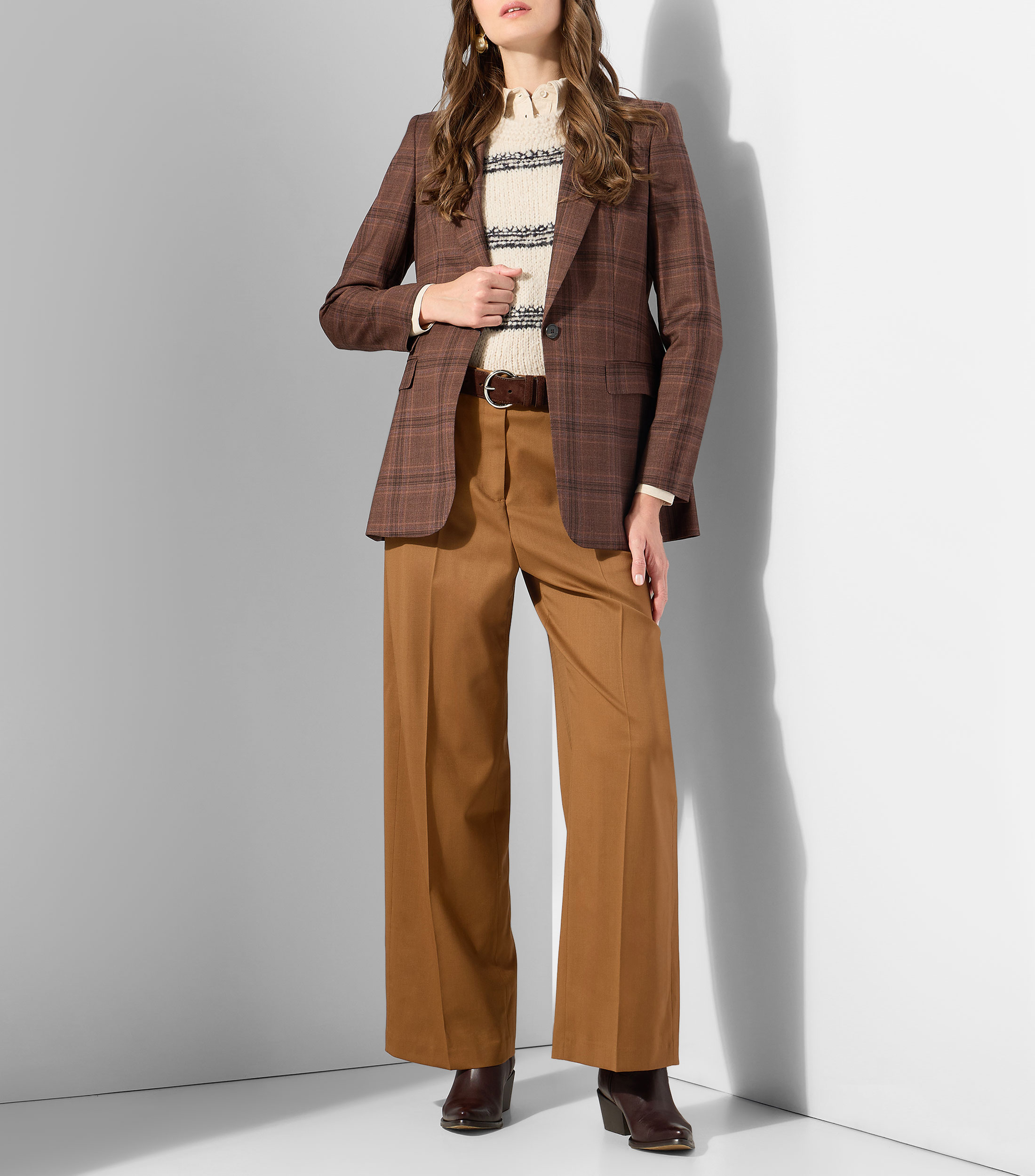 Blazer a cuadros Mujer