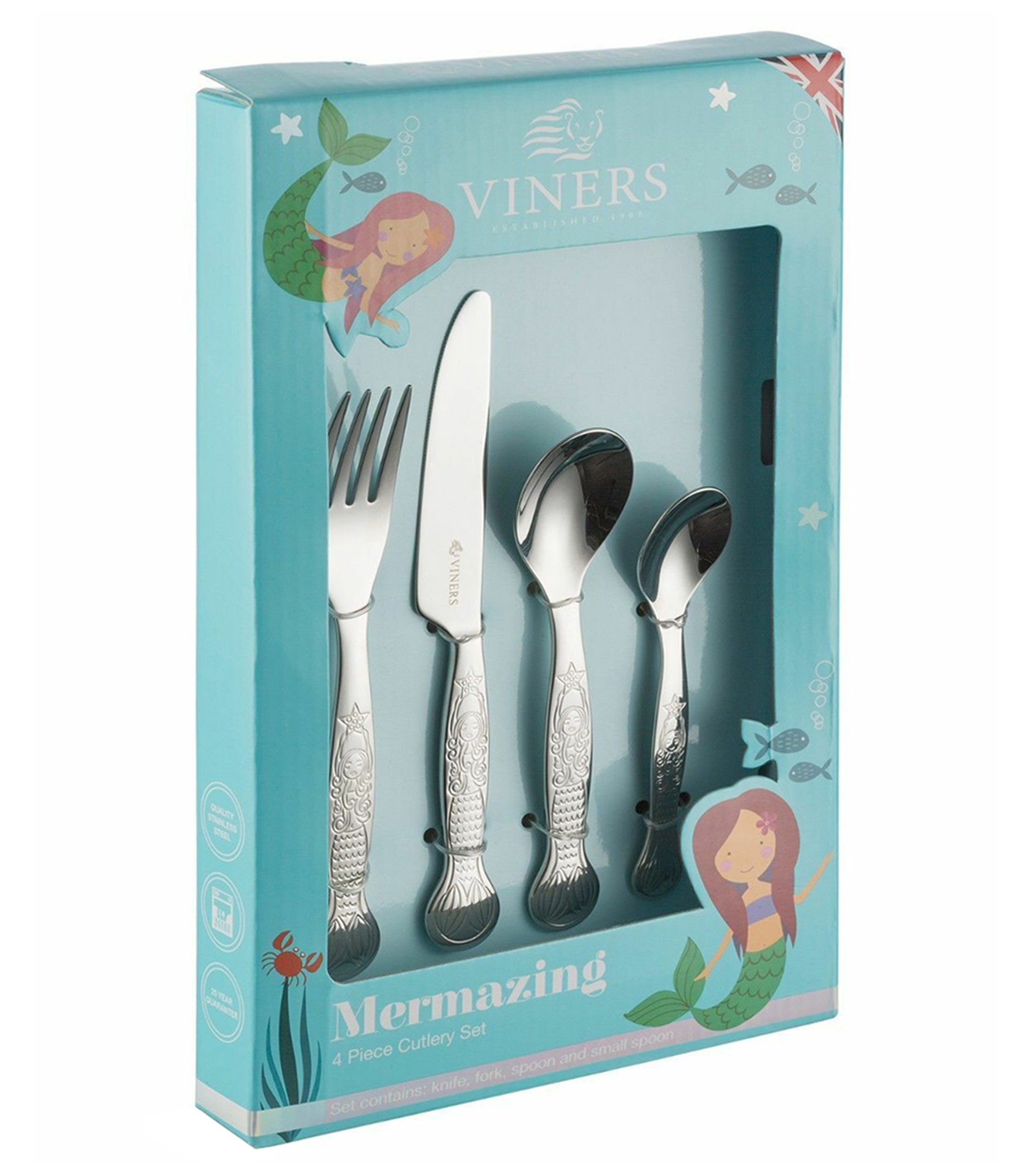 Set de Cubiertos para Bebé 4 Piezas Mermazing
