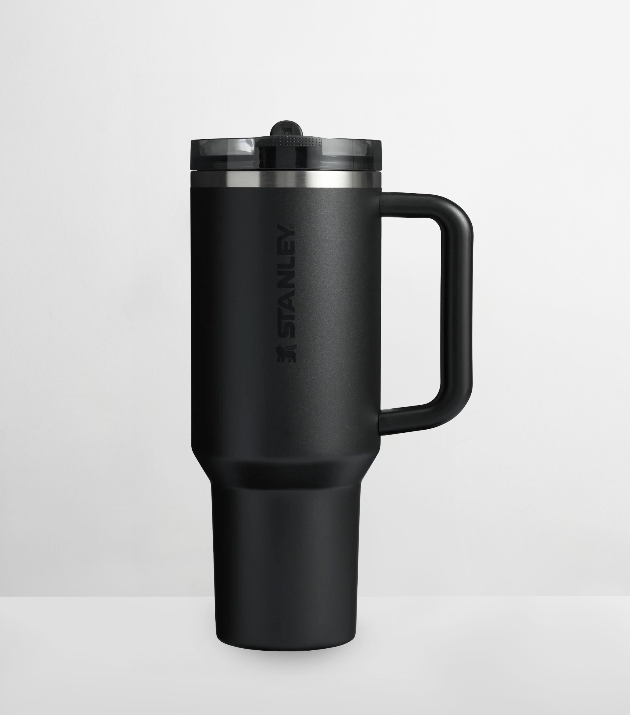 Termo Stanley Quencher ProTour Flip Straw negro en acero inoxidable con popote, 1.18 L