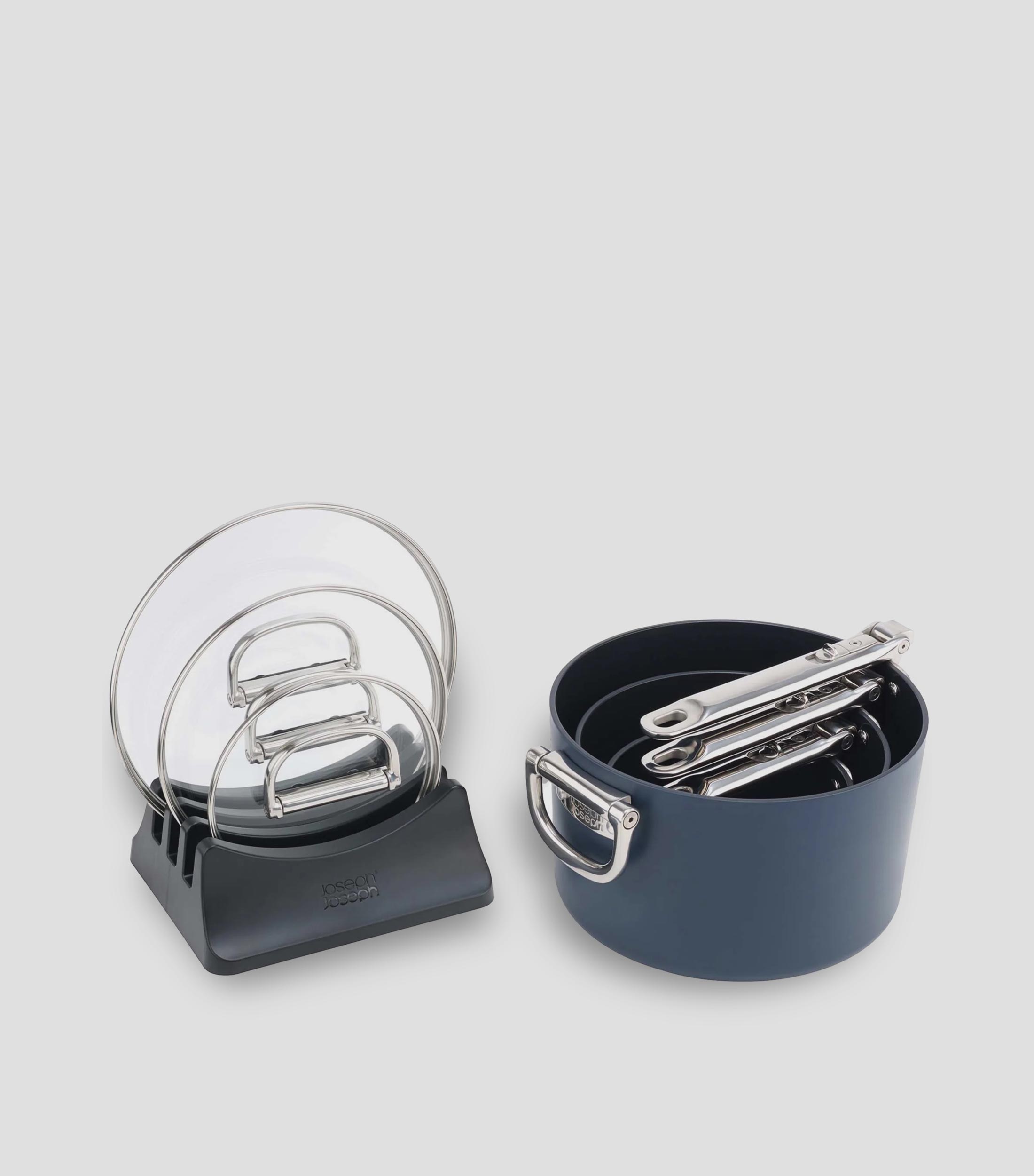Batería de cocina en aluminio Space 9 piezas azul
