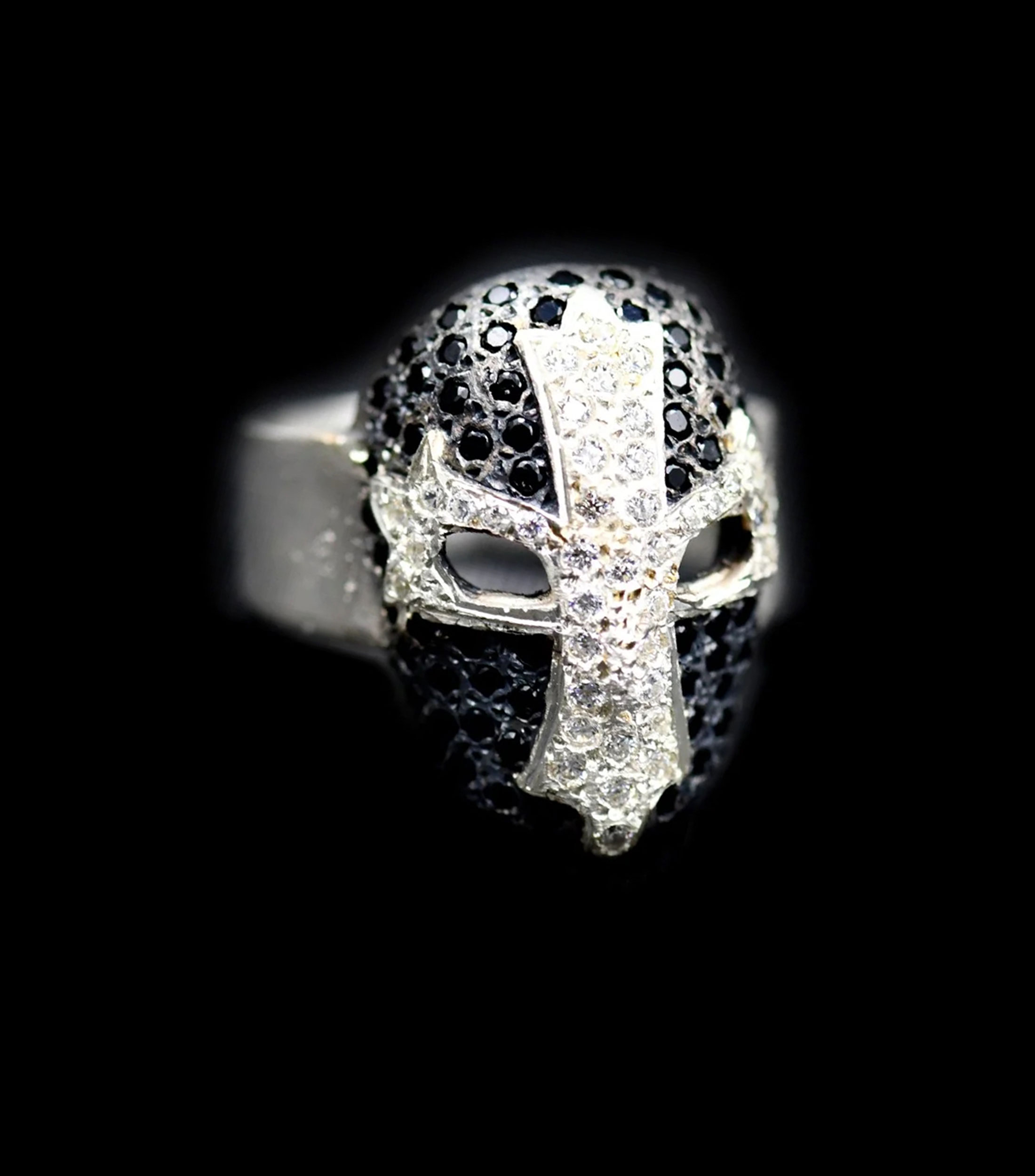 Anillo en plata .925 Cross Mask Lucha Libre ZB con zirconia cubica Unisex Talla 12