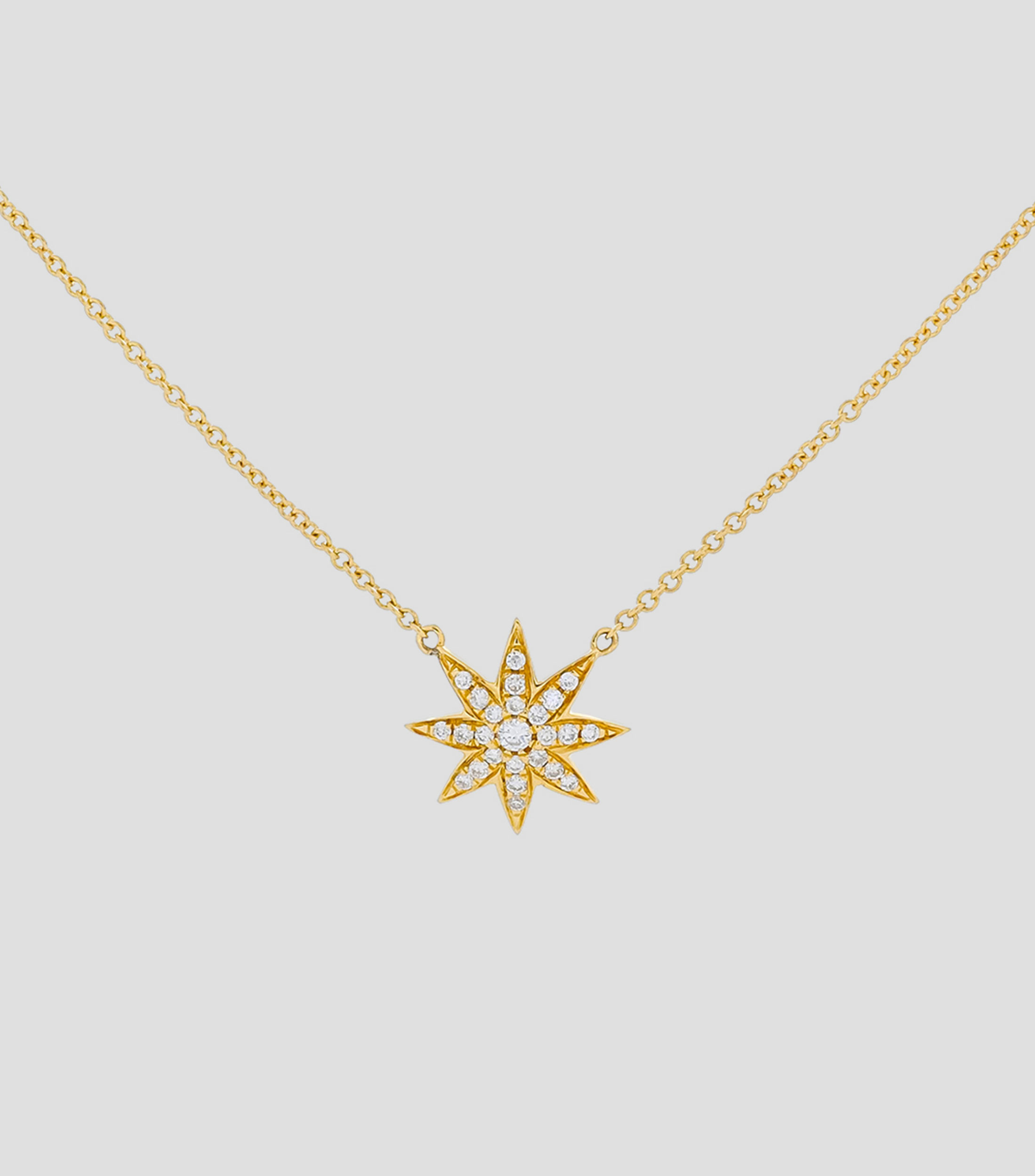 Set de Dije y Cadena en oro amarillo Mujer
