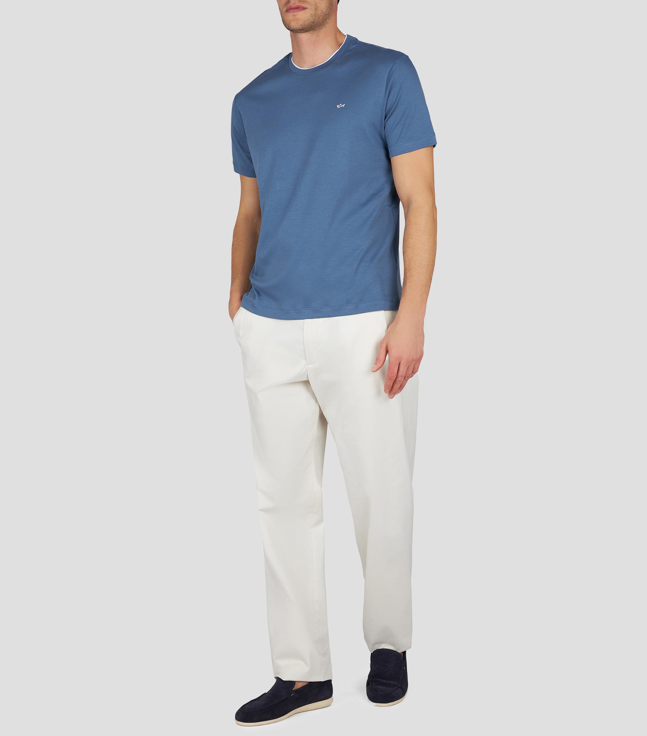 Playera cuello redondo manga corta lisa Hombre