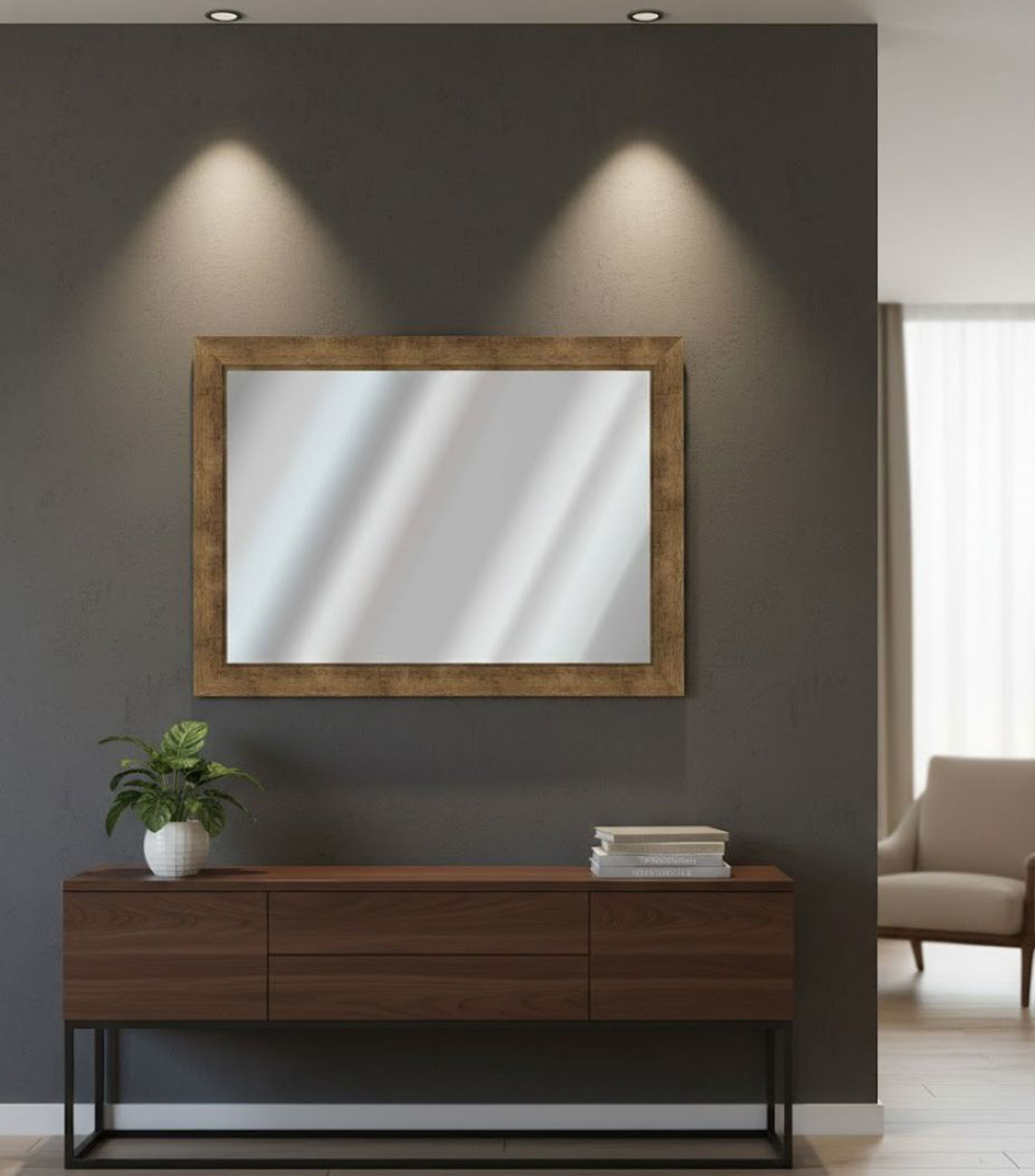 Espejo de Pared Rectangular en poliuretano