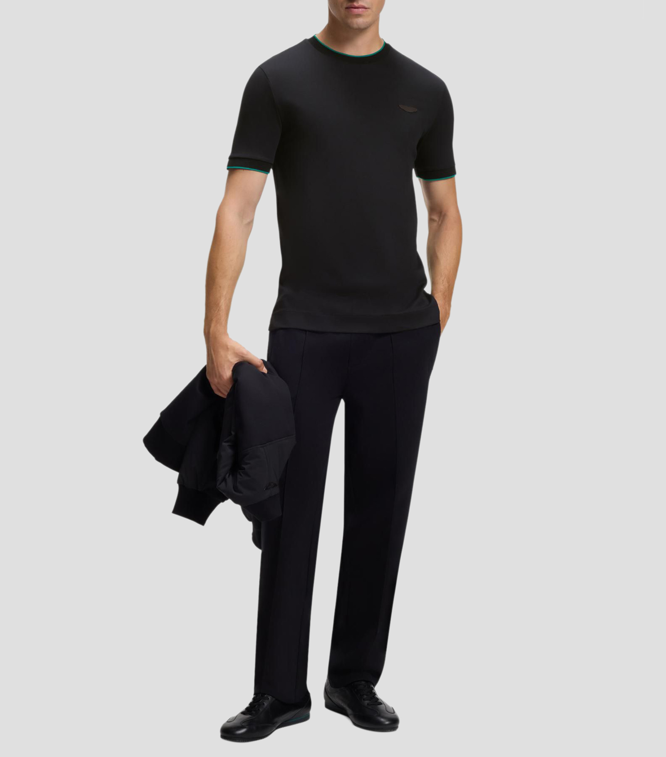 Playera Boss x Aston Martin de algodón mercerizado Hombre
