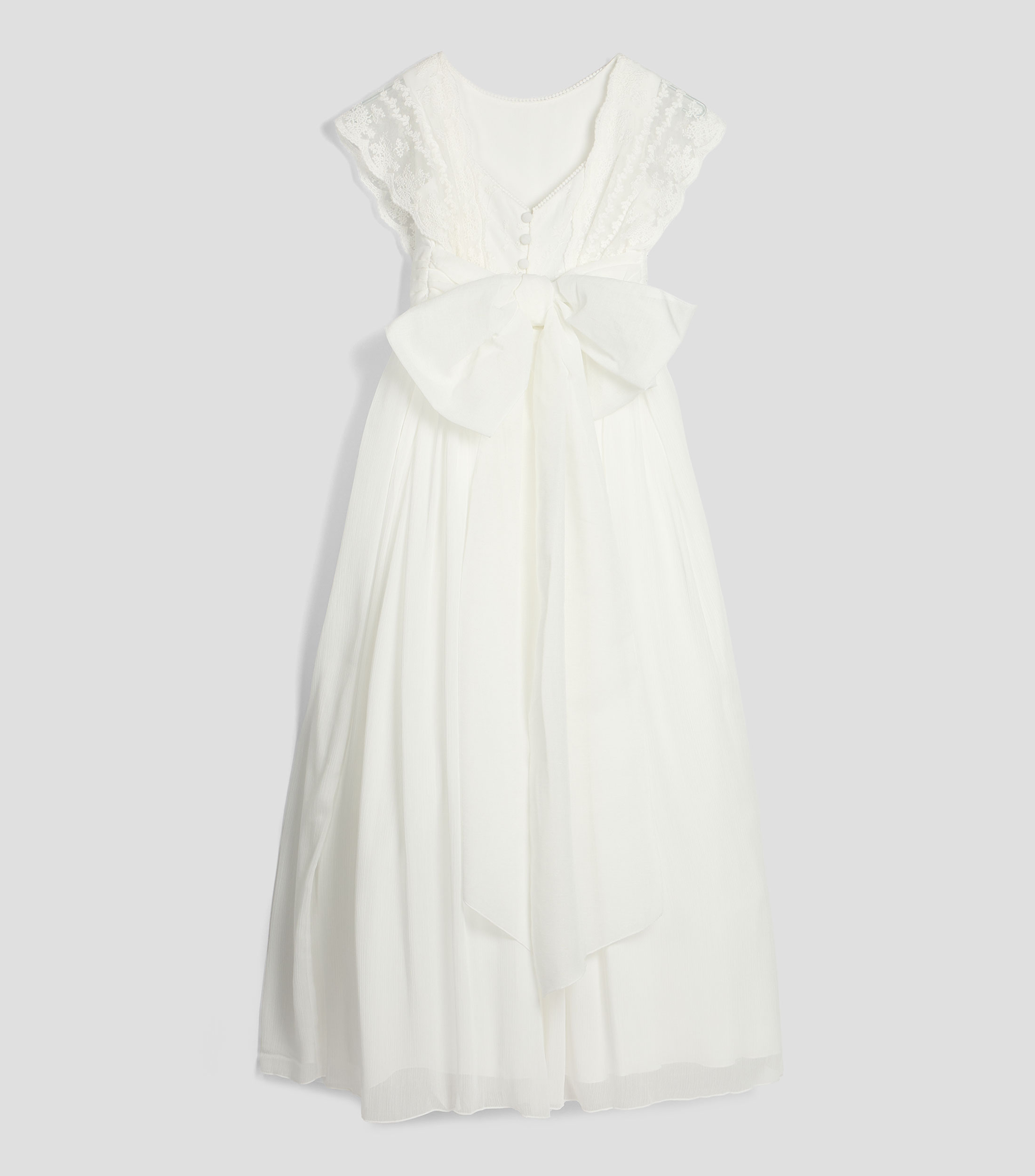 Vestido Comunión largo Liso Niña
