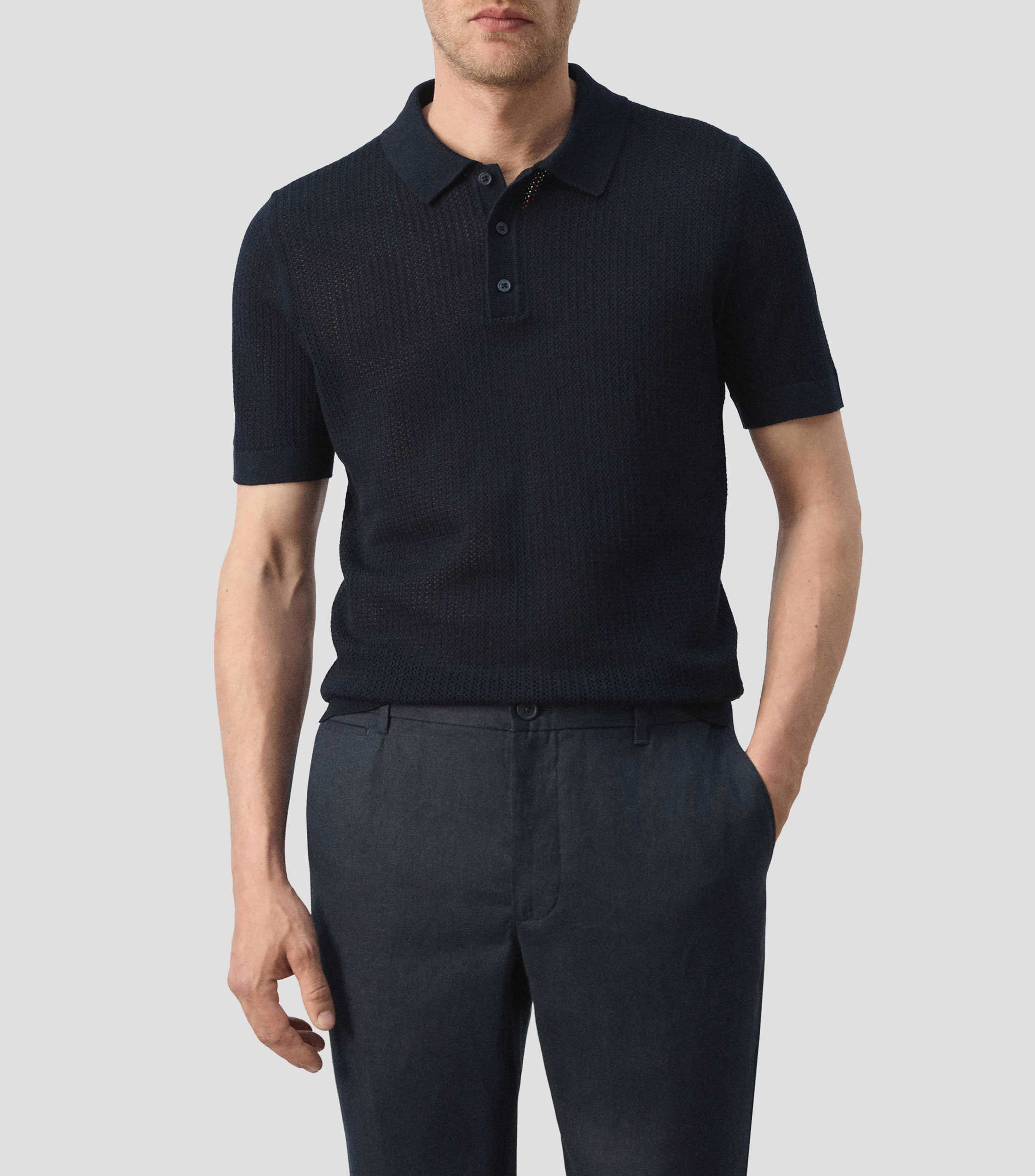 Playera tipo polo manga corta fantasía Hombre