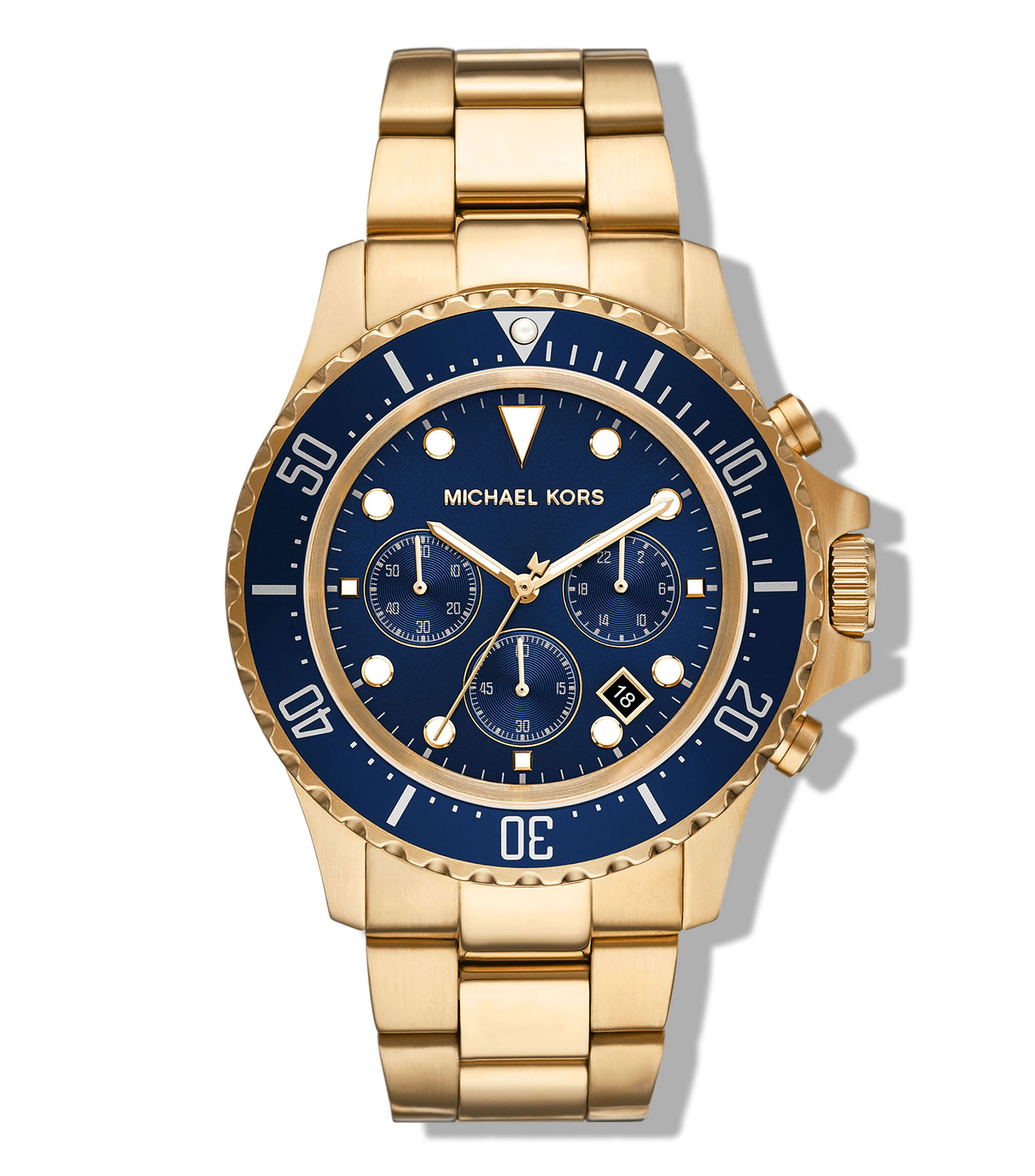 Michael Kors Reloj para Hombre Everest de Vestir Dorado y Azul El Palacio de Hierro