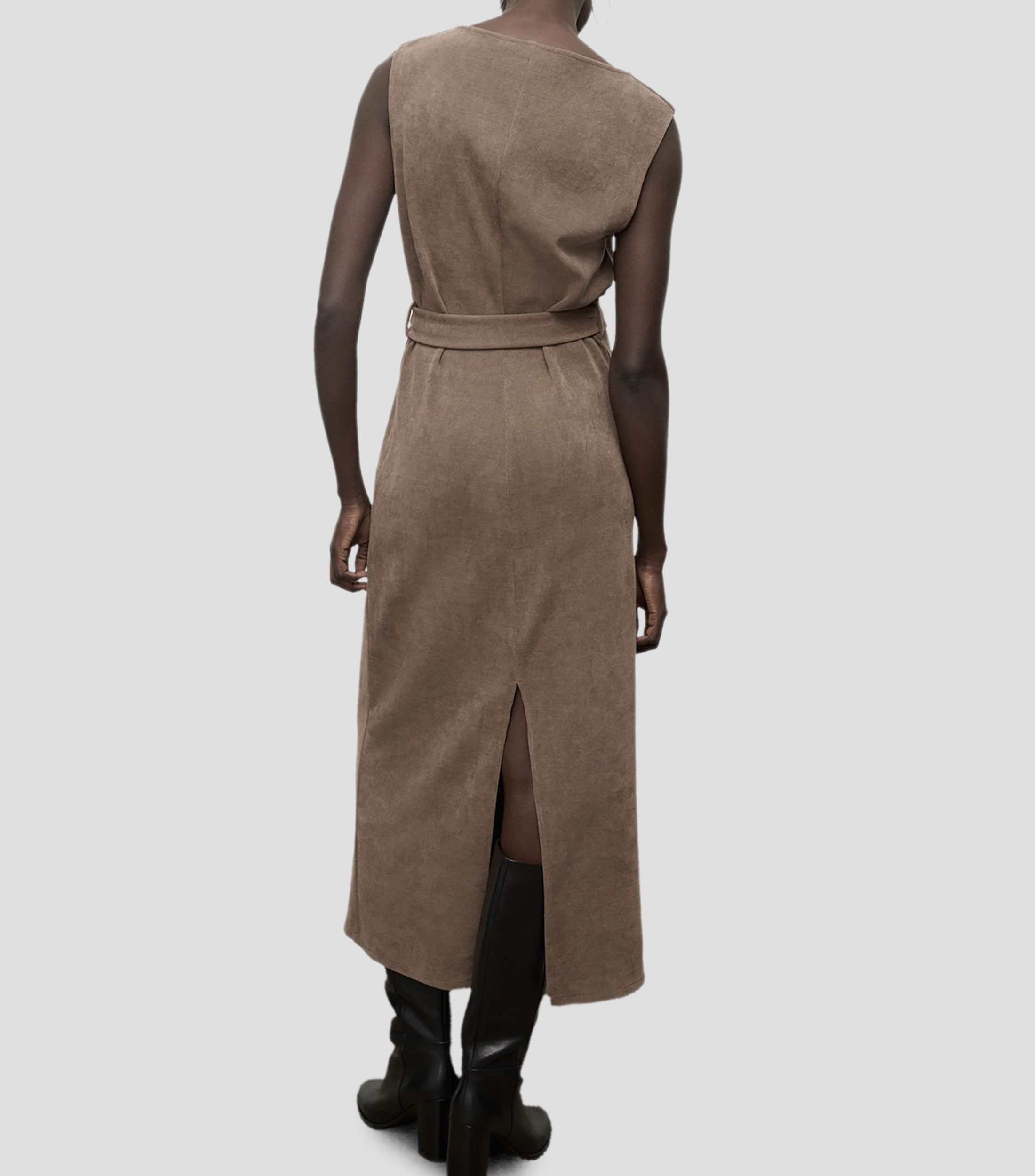 Vestido formal largo liso Mujer