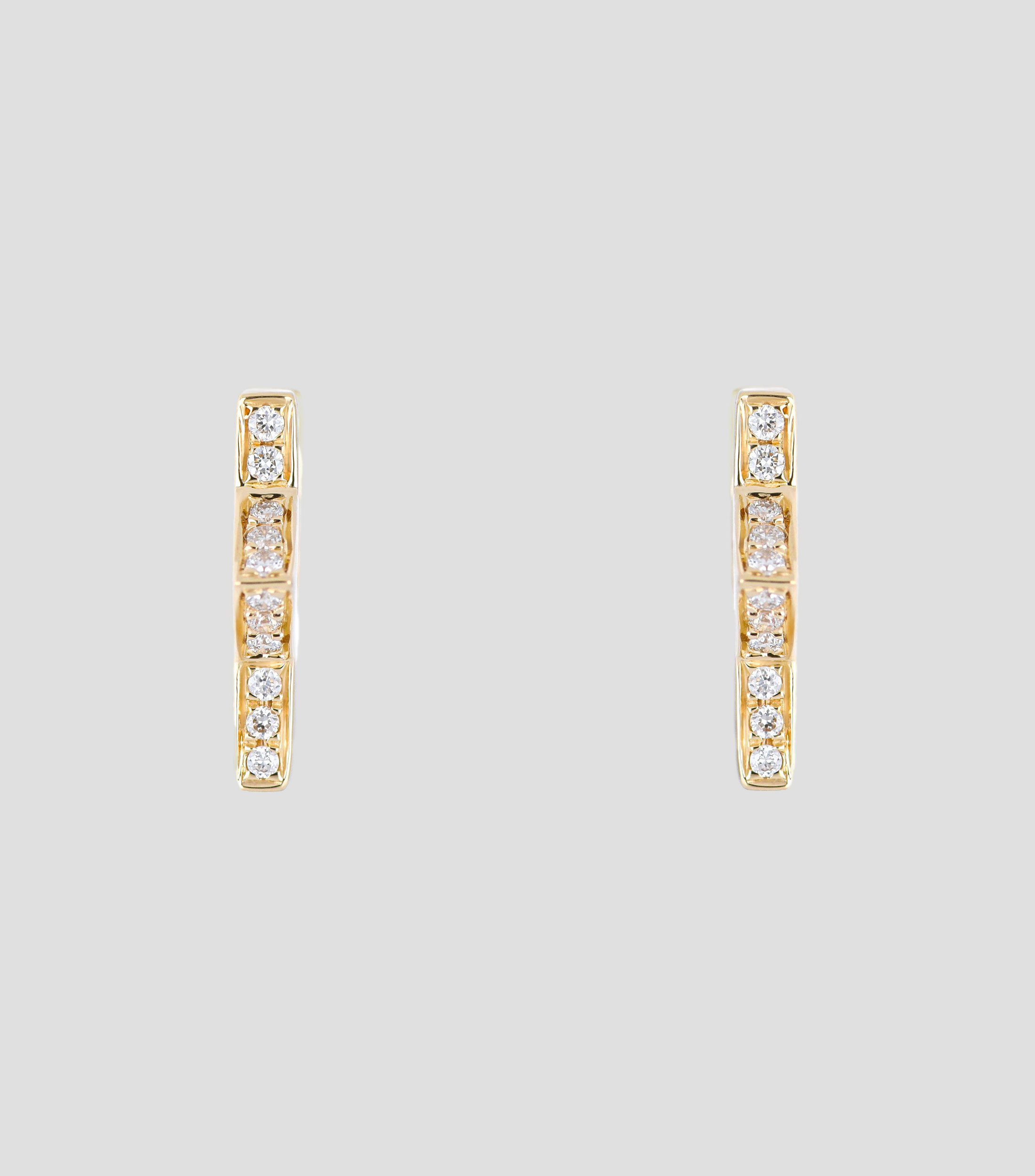 Aretes en oro 18 Kts con diamantes Mujer