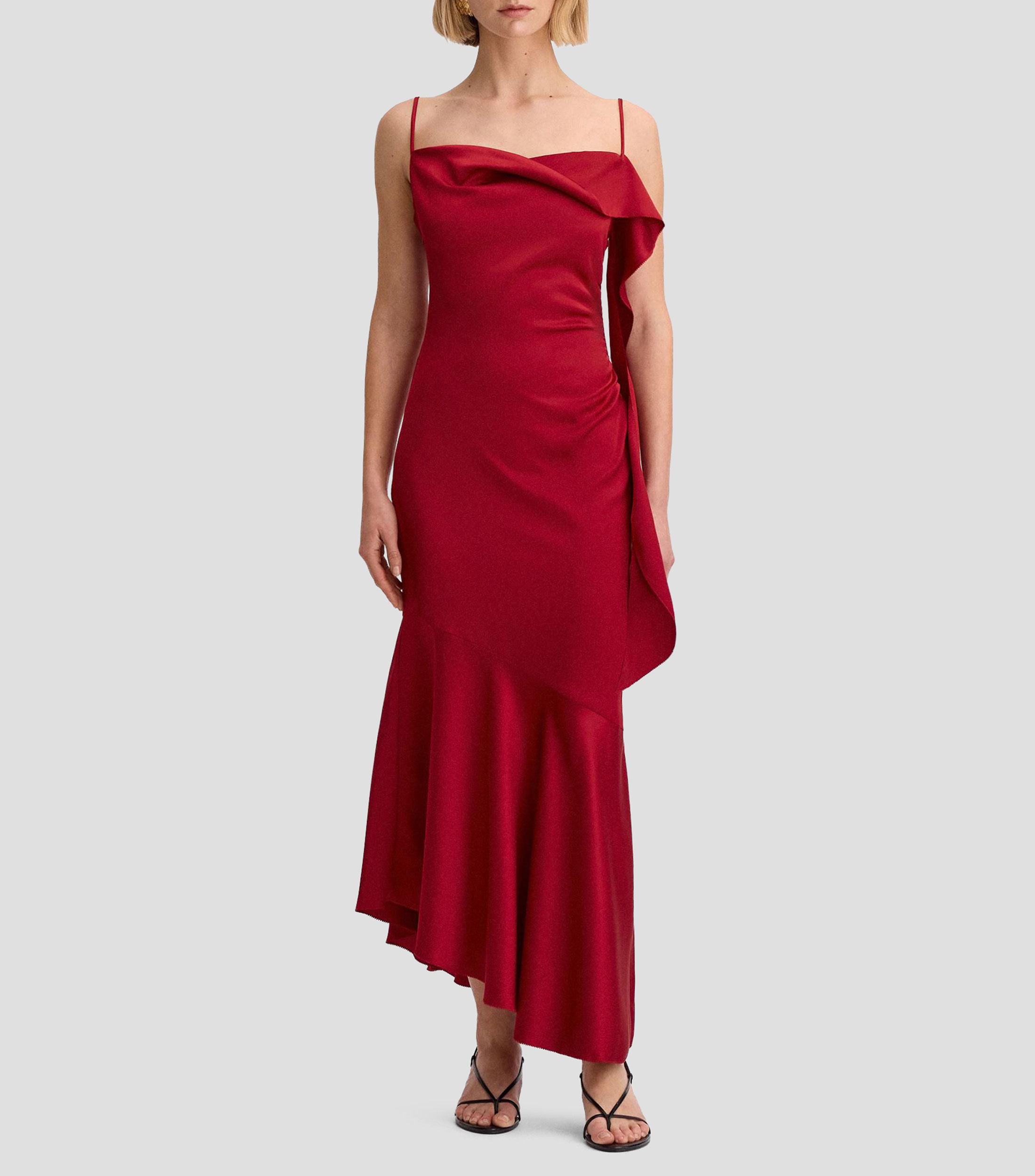 Vestido de fiesta largo liso Mujer