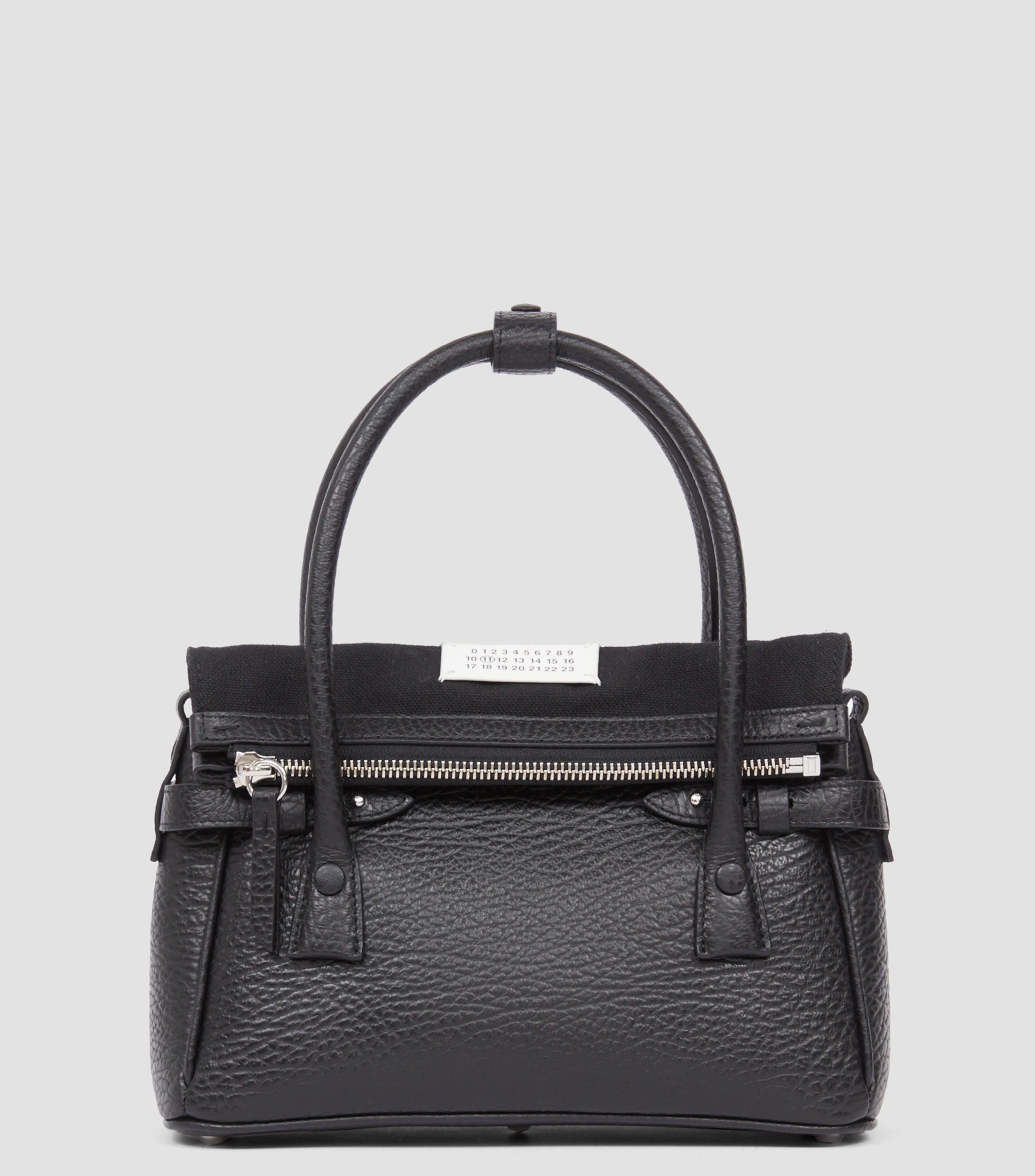 Bolsa satchel negra en piel 5AC Unisex