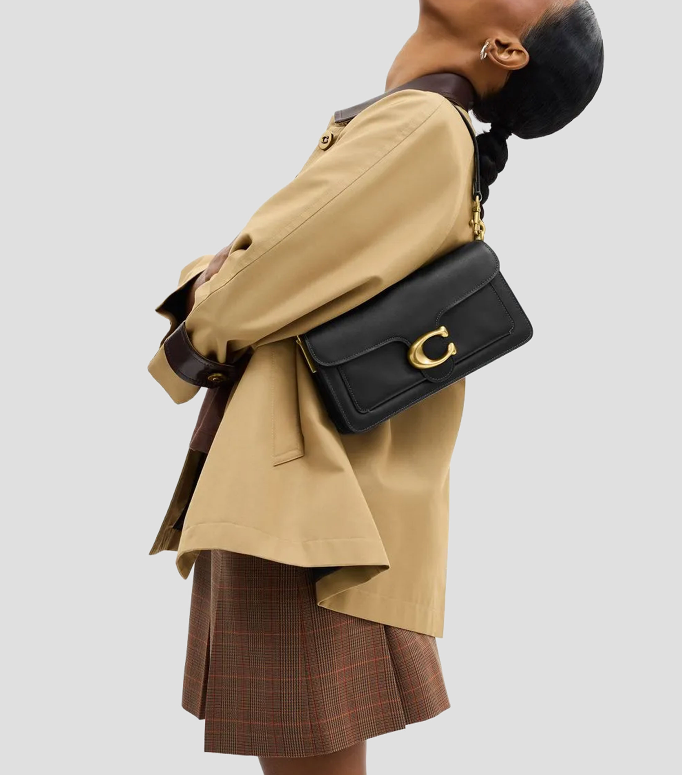 Bolsa Crossbody en piel vacuna lisa Mujer